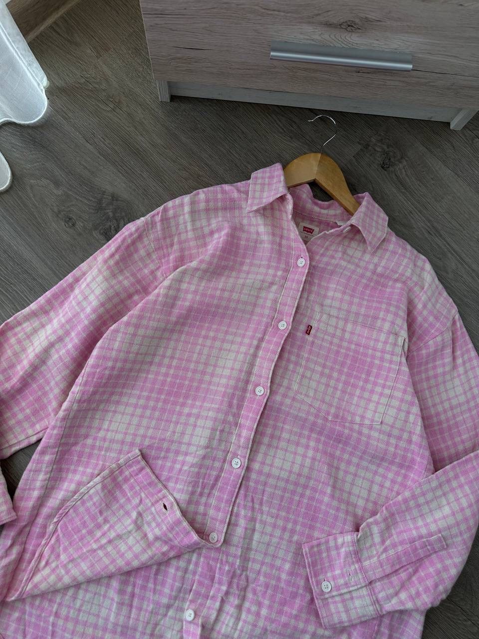 Levi's × Vintage Vintage Levi’s Over-shirt Women’s Pink Shirt Size M / US 6-8 / IT 42-44 - 10 Thumbnail