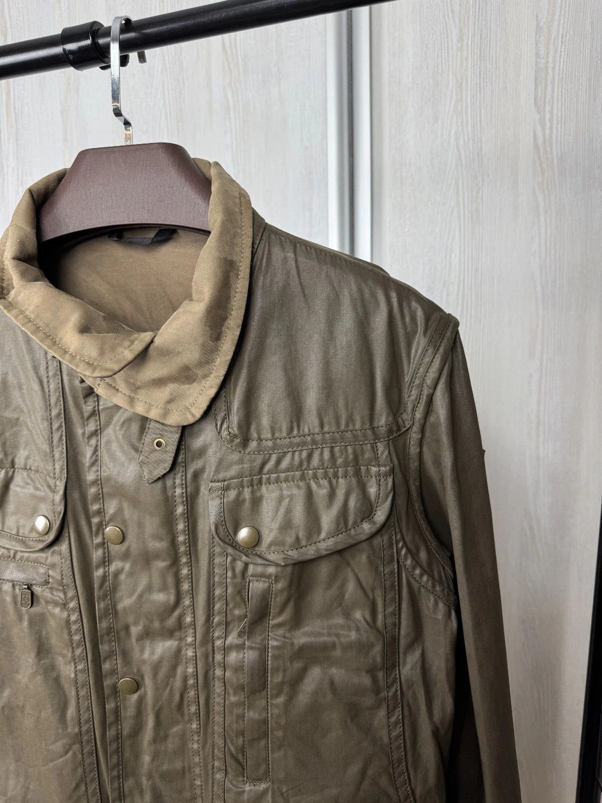 Belstaff Belstaff New Maple khaki green luxury jacket moto jacket Size US M / EU 48-50 / 2 - 7 Thumbnail