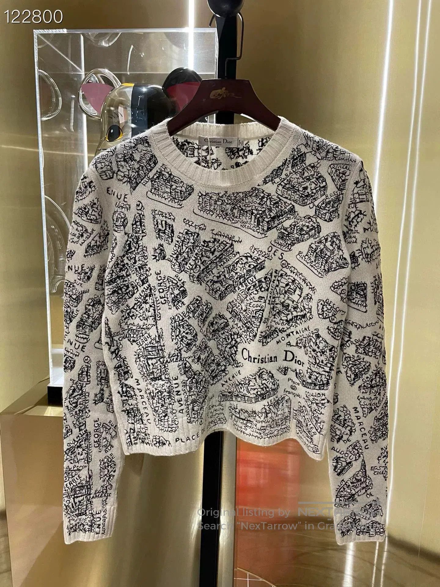 Dior Dior Paris Map Cashmere Knit Sweater. Size S / US 4 / IT 40 - 1 Thumbnail