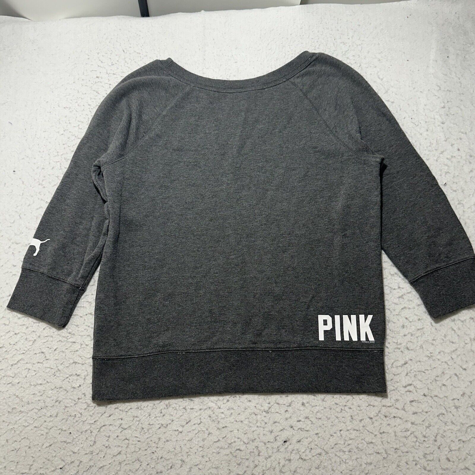 Victoria's Secret Victoria's Secret PINK Large Gray Crewneck Sweatshirt Dog Size L / US 10 / IT 46 - 10 Thumbnail