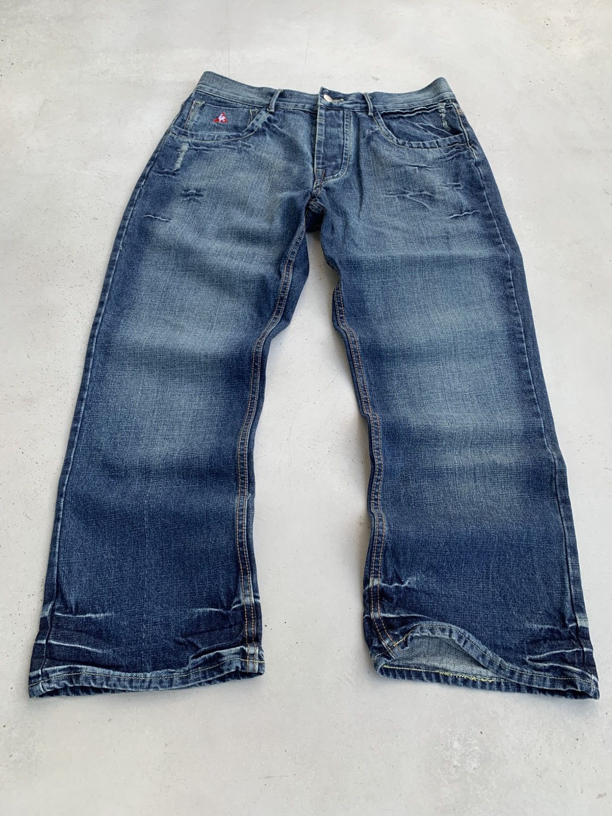 Le Coq Sportif Le Coq Sportif Jeans Vintage Baggy Denim Avantgarde Size US 34 / EU 50 - 3 Thumbnail