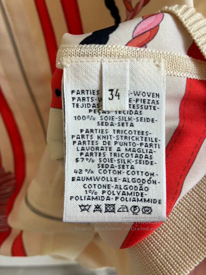 Hermes Hermes Beige Cardigan, 100% Mulberry Silk Size XXS / US 00 / IT 34 - 6 Thumbnail