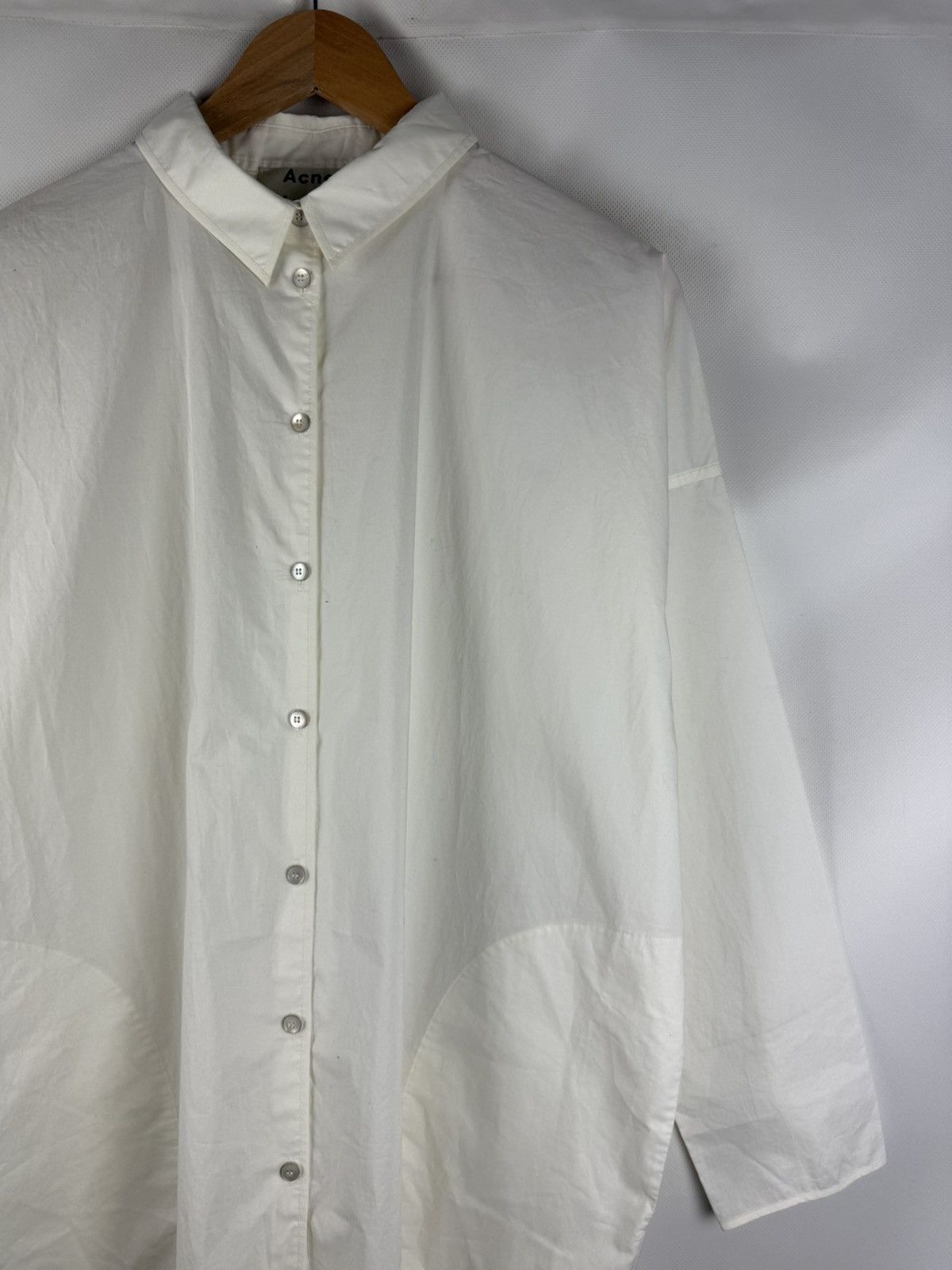 Acne Studios Acne Studios Lash Poplin Tech Oversize L/S Shirt Dress Size XS / US 0-2 / IT 36-38 - 7 Thumbnail