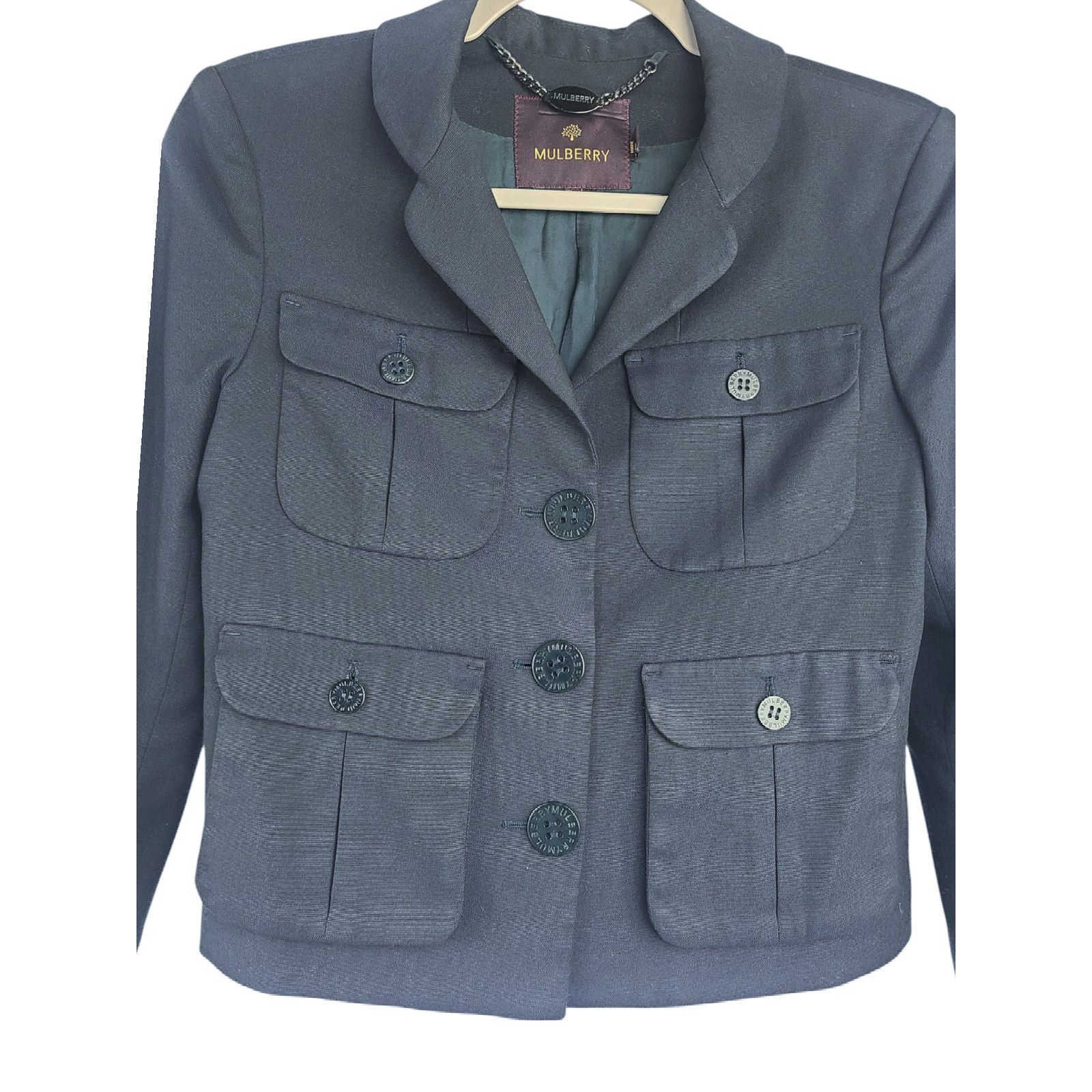 Mulberry Mulberry Navy Blue Blazer Jacket US Size 0 Size XS / US 0-2 / IT 36-38 - 3 Thumbnail