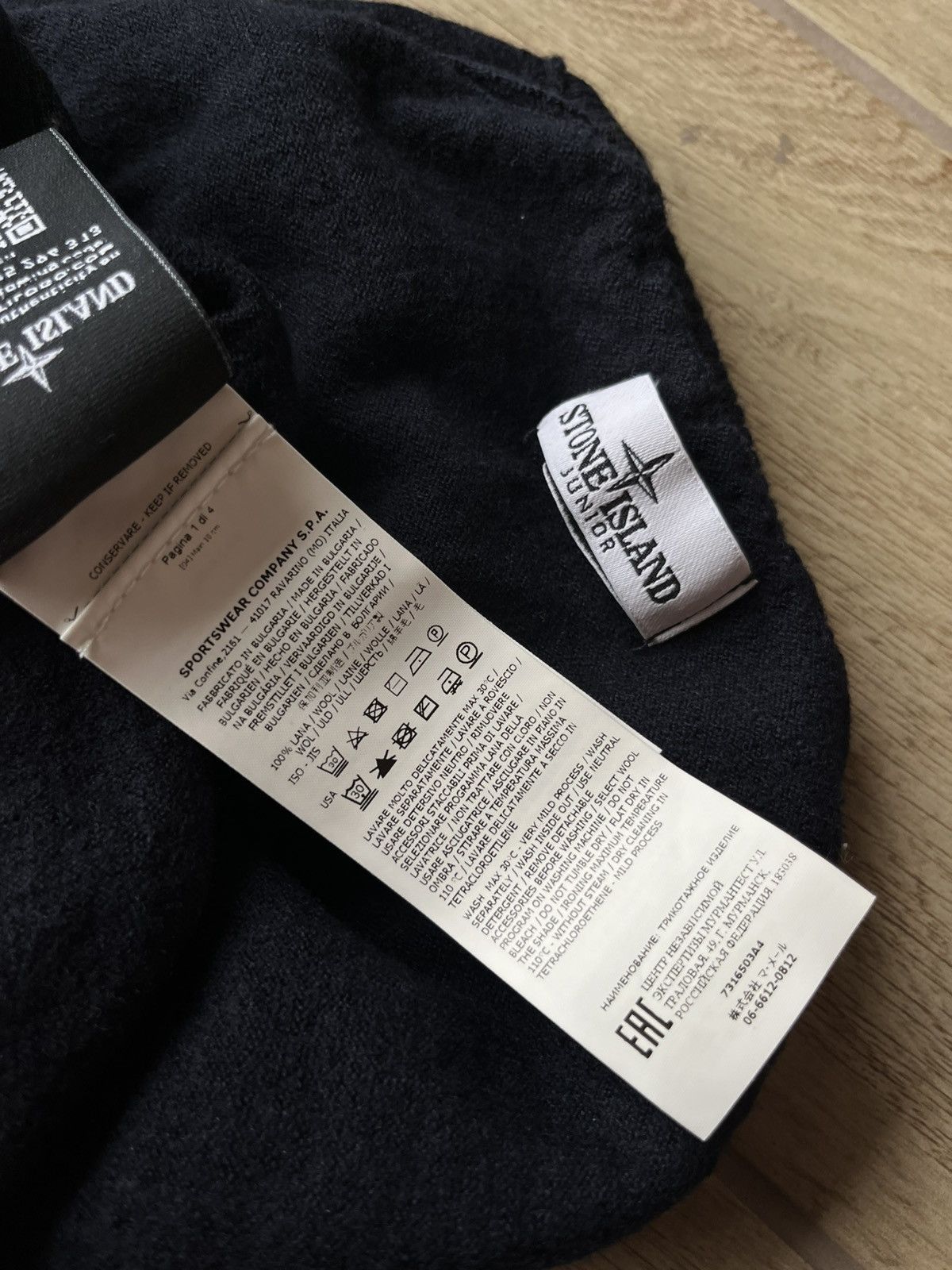 Stone Island × Vintage Stone Island Vintage 100% Wool Sweater JUNOIR Streetwear Size US M / EU 48-50 / 2 - 7 Thumbnail