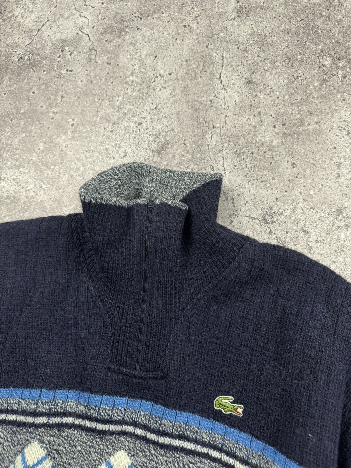 Lacoste ❄️Lacoste Chemise Vintage Made in France 1/4 Zip Knit Sweater Size US L / EU 52-54 / 3 - 12 Thumbnail