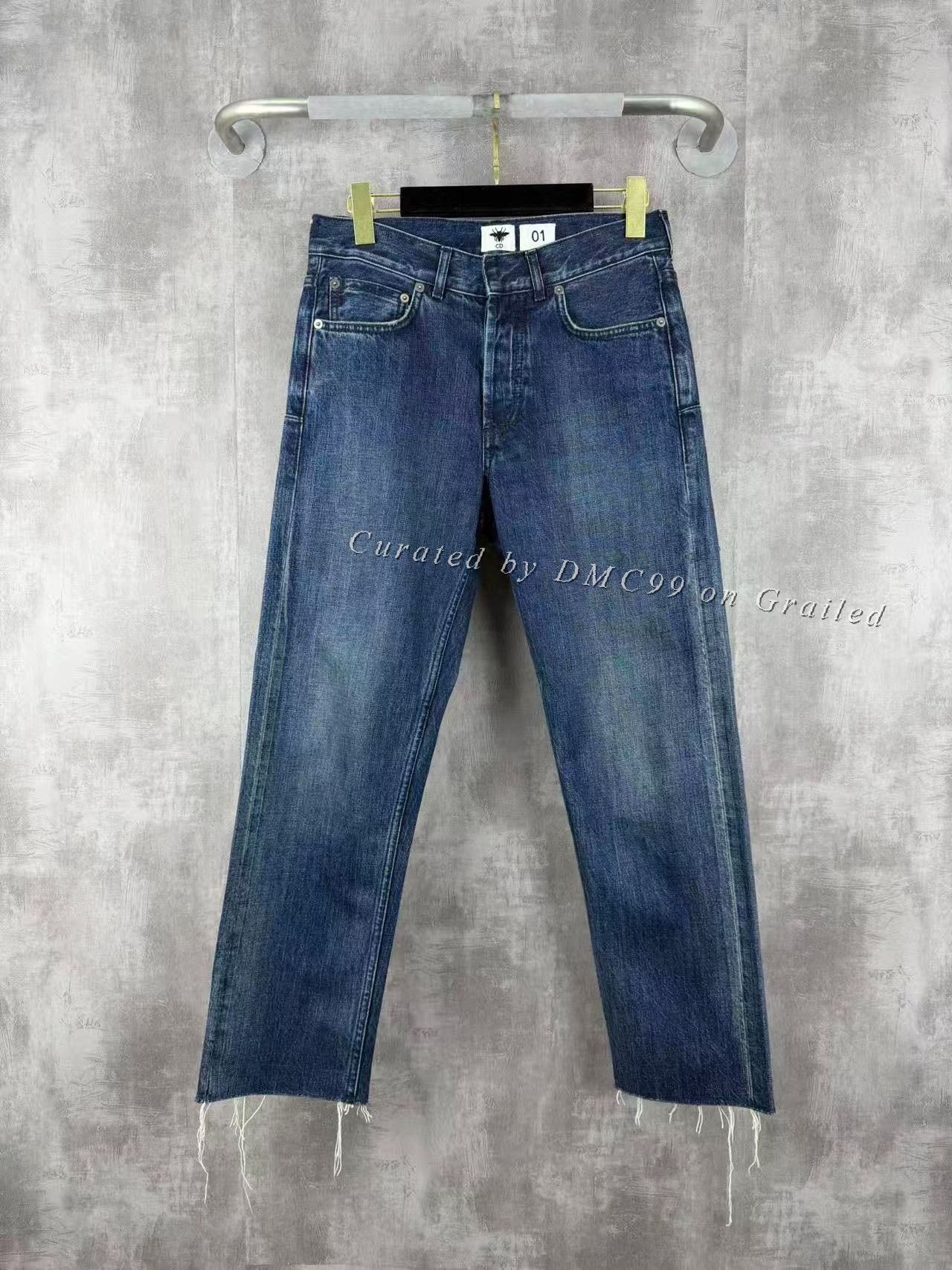 Dior Dior Rolled Cuff Logo Tape Frayed Jeans Size US 32 / EU 48 - 1 Thumbnail