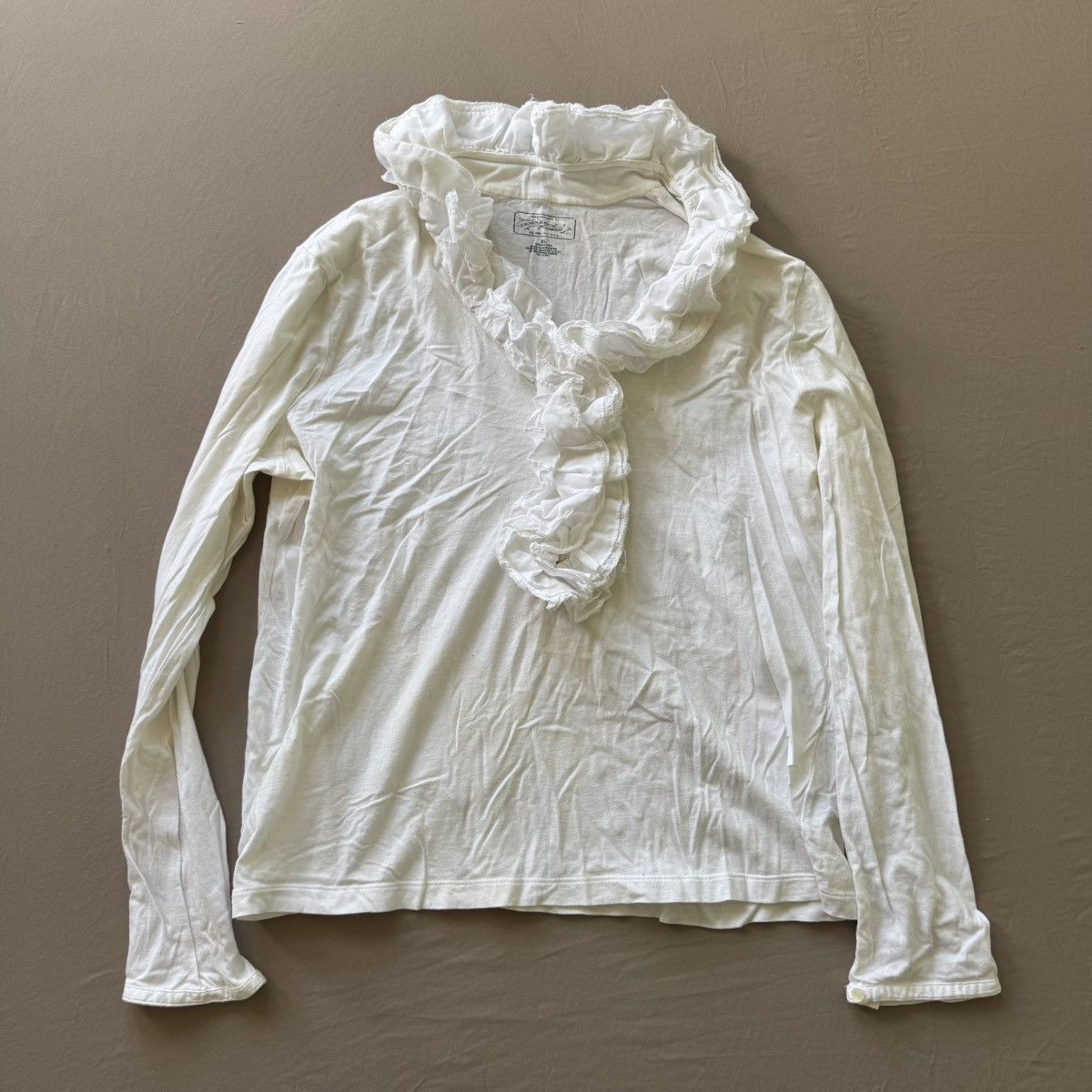 Ralph Lauren Vintage Ralph Lauren Ruffle Neck Top Size XL / US 12-14 / IT 48-50 - 1 Thumbnail