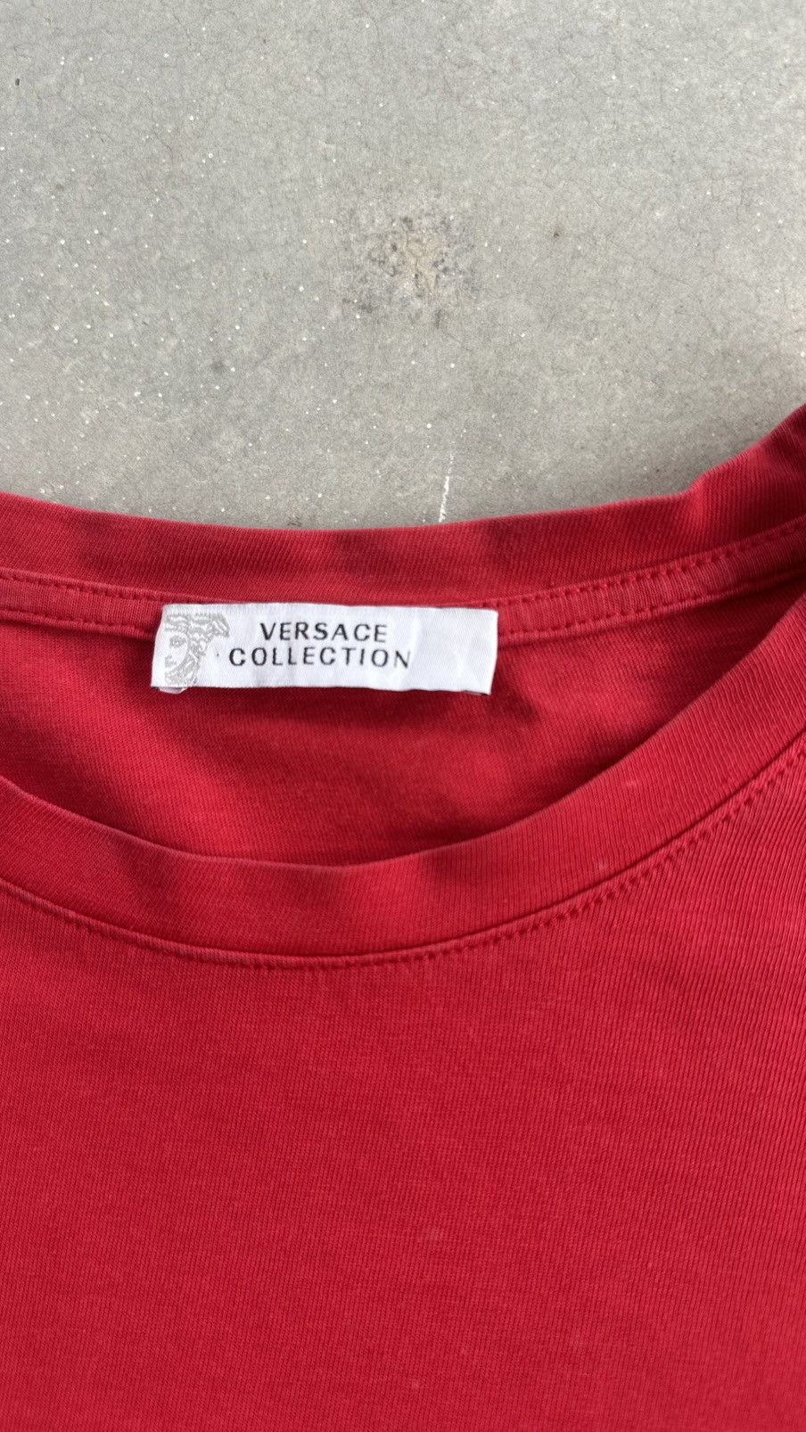 VERSACE COLLECTION DRAGON PRINT BIH SPELLOUT TEE