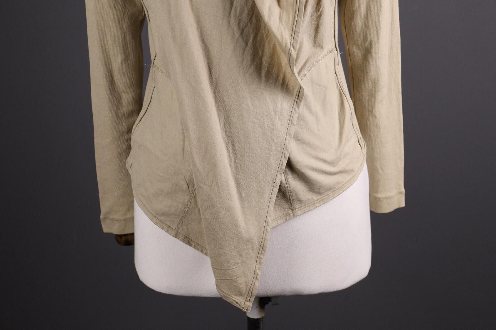 Designer Marc Cain Sport Beige Hooded Shawl Drape Sweater Size M Size M / US 6-8 / IT 42-44 - 3 Thumbnail