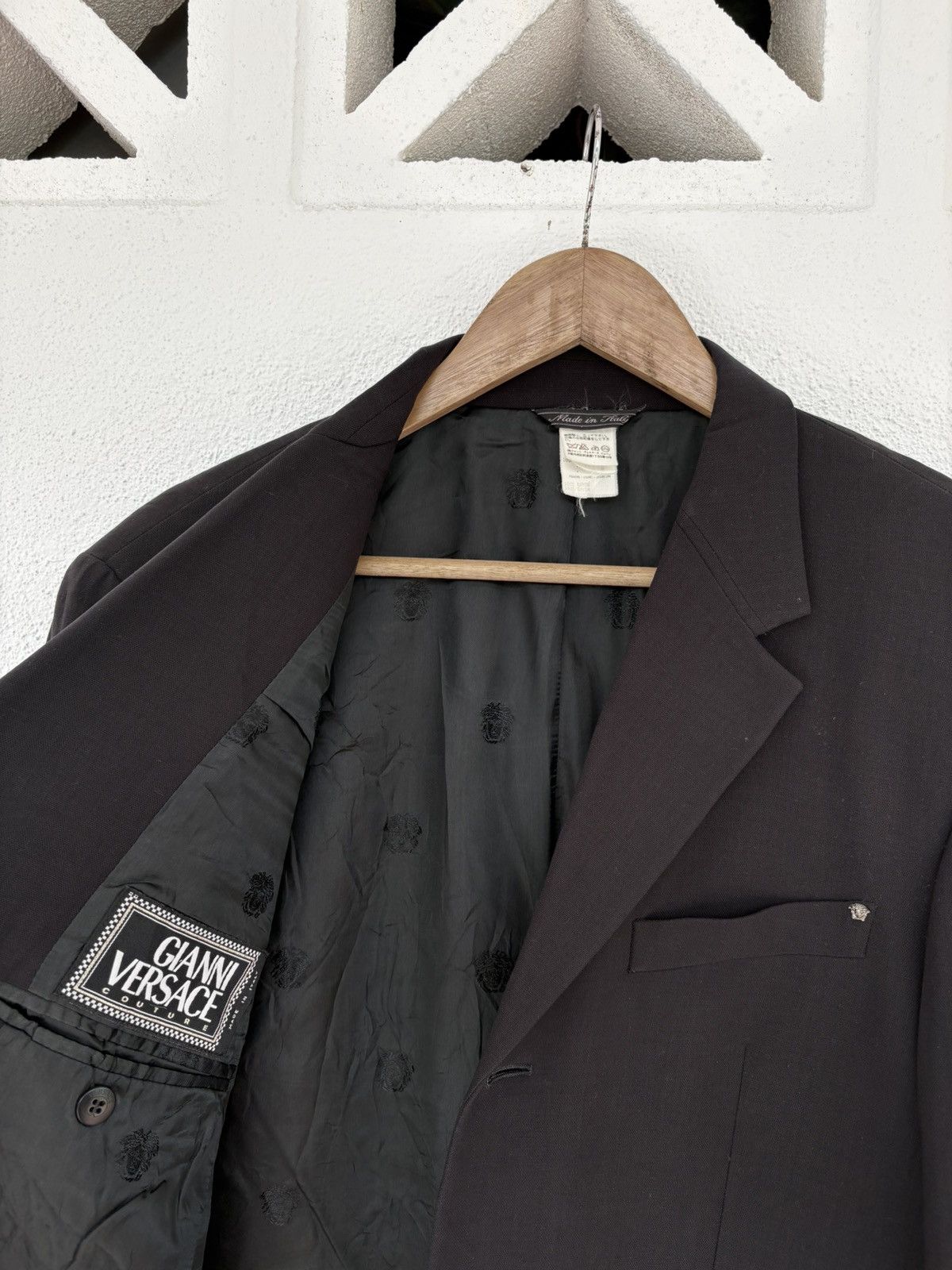 Versace Gianni Versace Wool Blazer - Medusa Logo Made in Italy Size US M / EU 48-50 / 2 - 2 Thumbnail