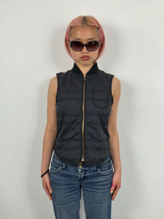 Polo Ralph Lauren 2010s Denim & Supply Ralph Lauren Black Nylon Quilted USA Flag Bomber Vest Size S / US 4 / IT 40 - 3 Thumbnail