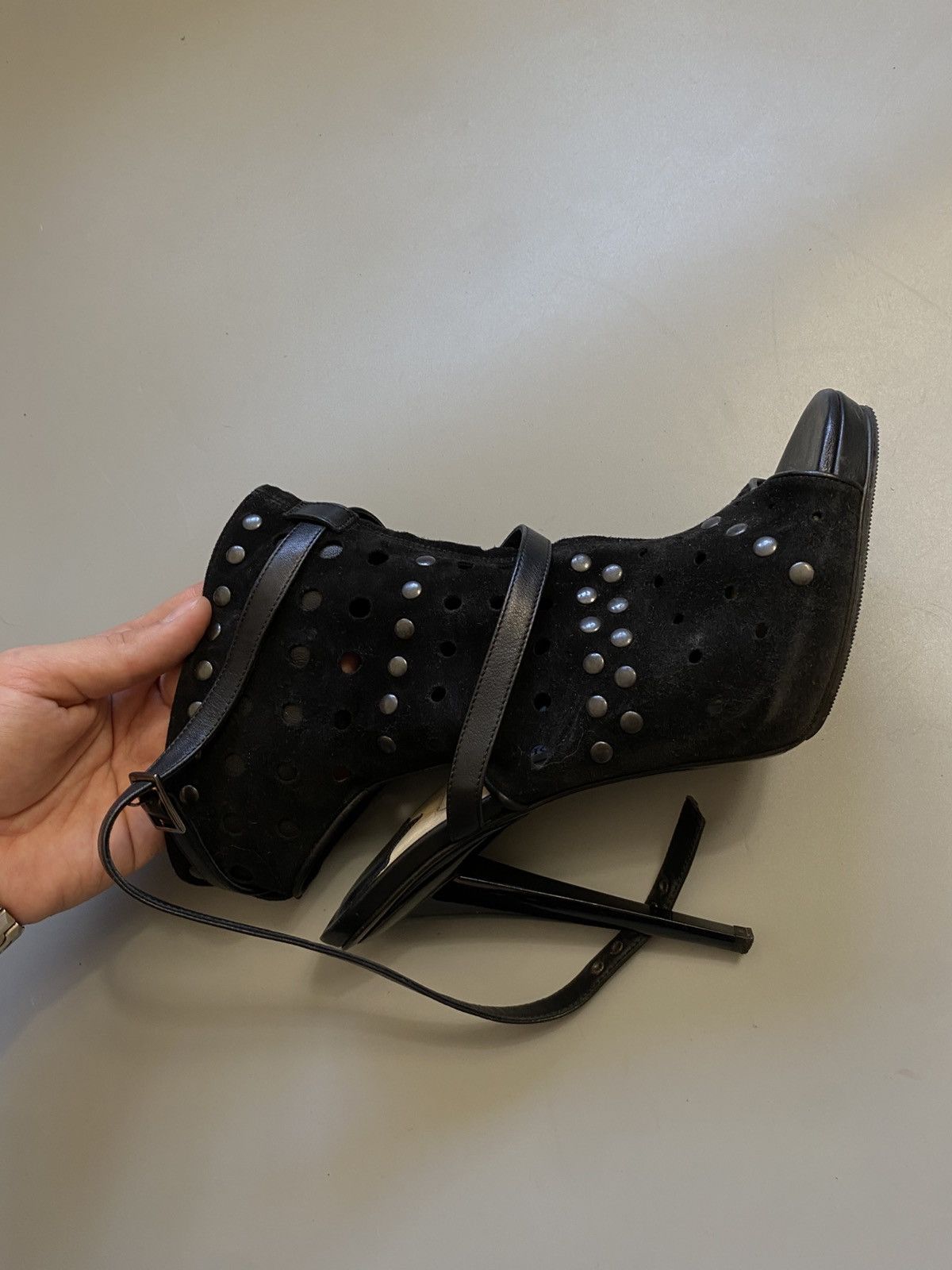 Jimmy Choo Jimmy Choo leather suede boots heels Size US 10 / IT 40 - 8 Thumbnail