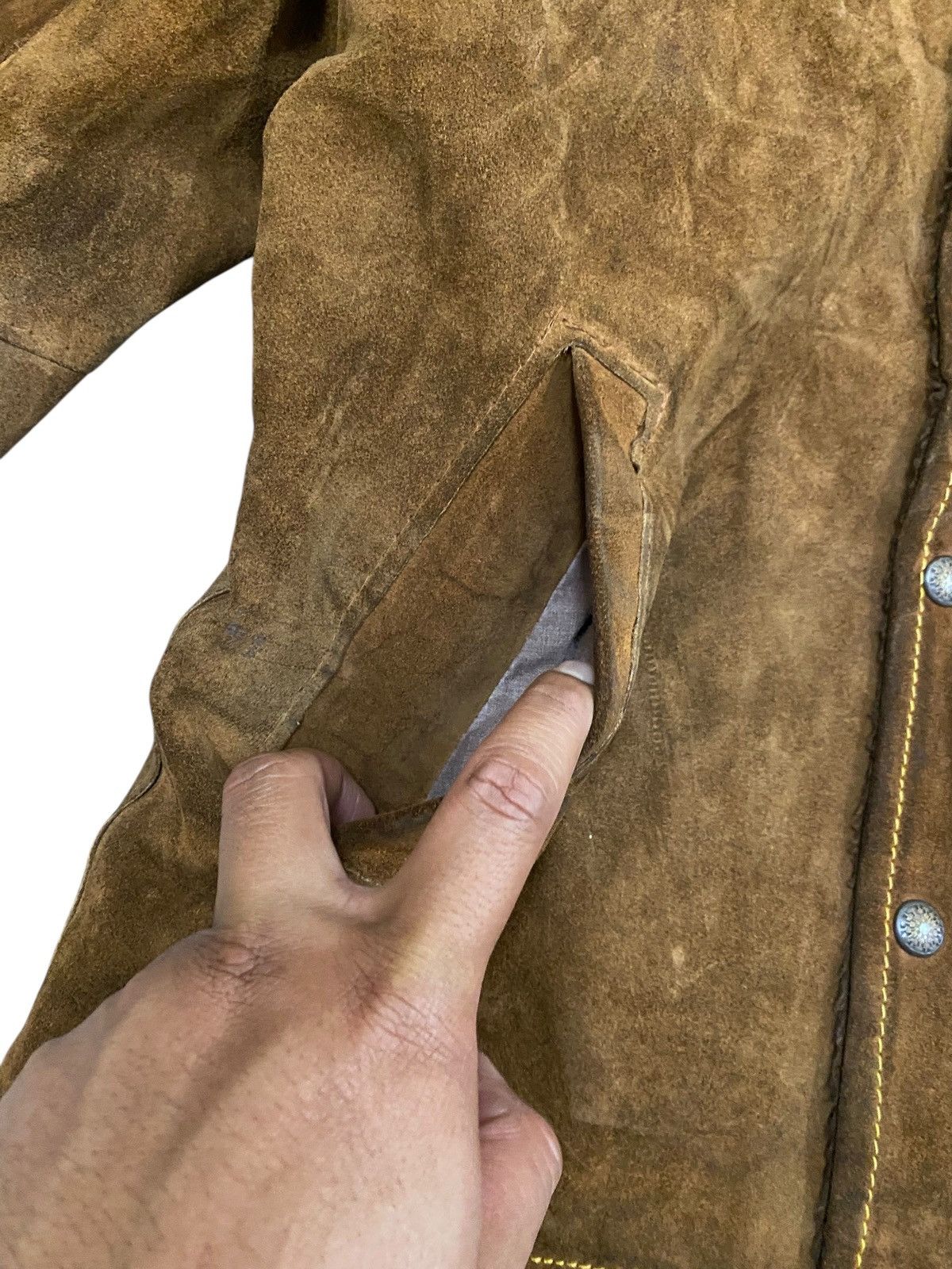 Vintage Vintage Pioneer Wear Suede Sherpa Jacket Western Rancher USA Size US M / EU 48-50 / 2 - 12 Thumbnail