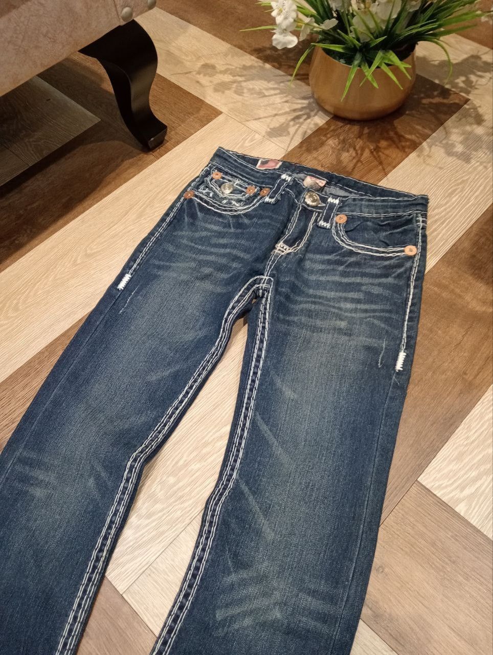 True Religion TRUE RELIGION BILLY SUPER T BLUE DENIM PANTS Size 27" / US 4 / IT 40 - 4 Thumbnail