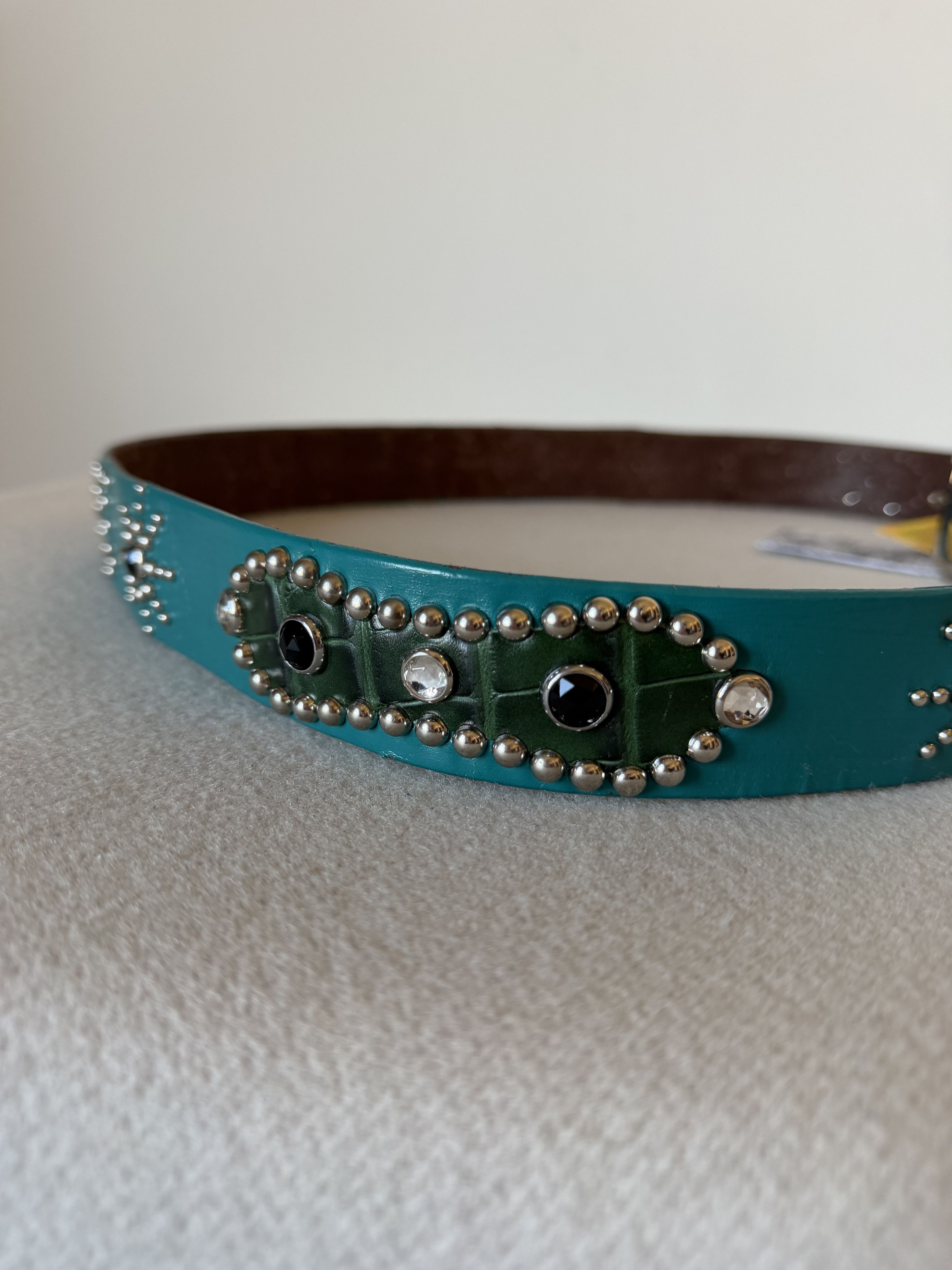 Gallery Dept. Gallery Dept. Painted Studded Belt in Green Size ONE SIZE - 5 Thumbnail