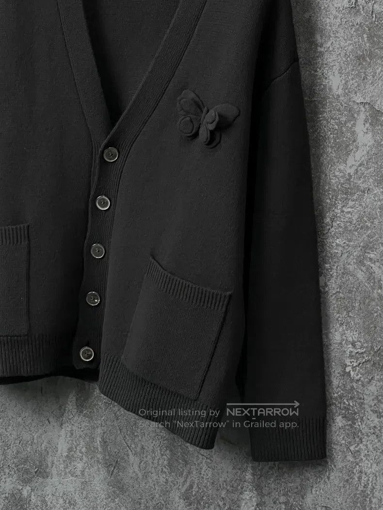 Valentino Black sheep wool knitted cardigan