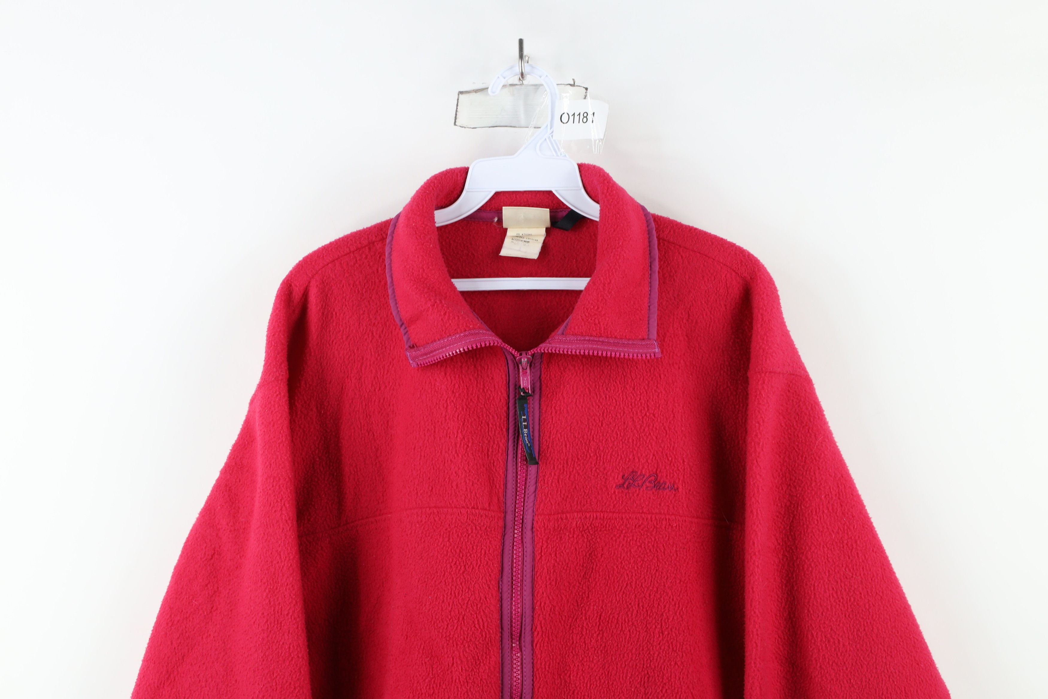 L.L. Bean × Vintage Vintage 90s LL Bean Spell Script Full Zip Fleece Jacket USA Size M / US 6-8 / IT 42-44 - 2 Thumbnail