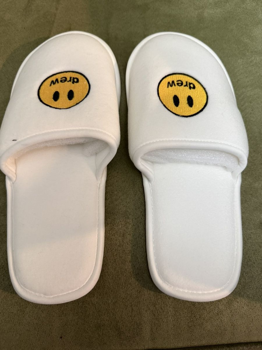 Drew House Drew House x Justin Bieber S/M white Smiley Logo slippers Size US 8 / EU 41 - 7 Thumbnail