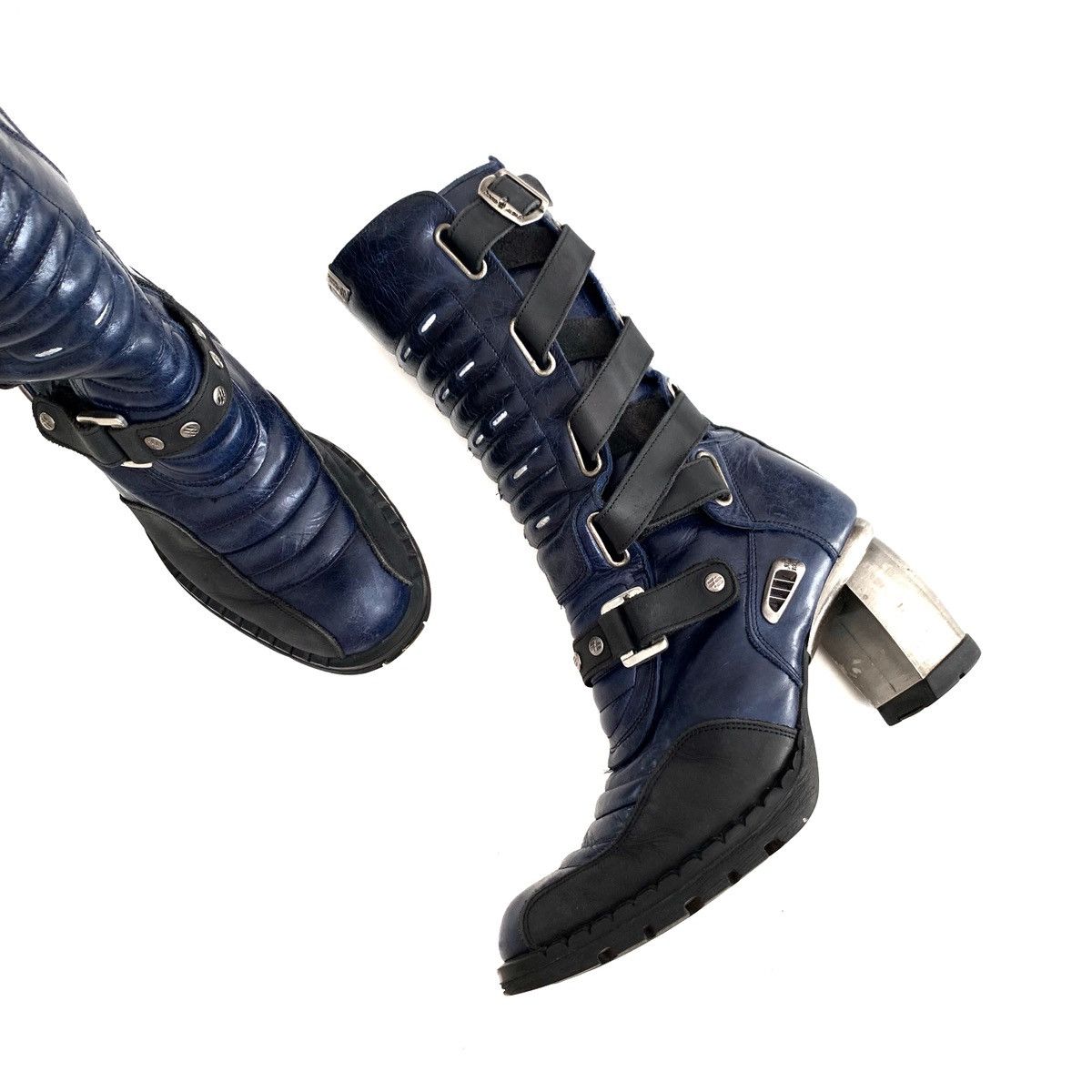 New Rock New Rock Blue Boots Vintage Size US 7 / IT 37 - 5 Thumbnail