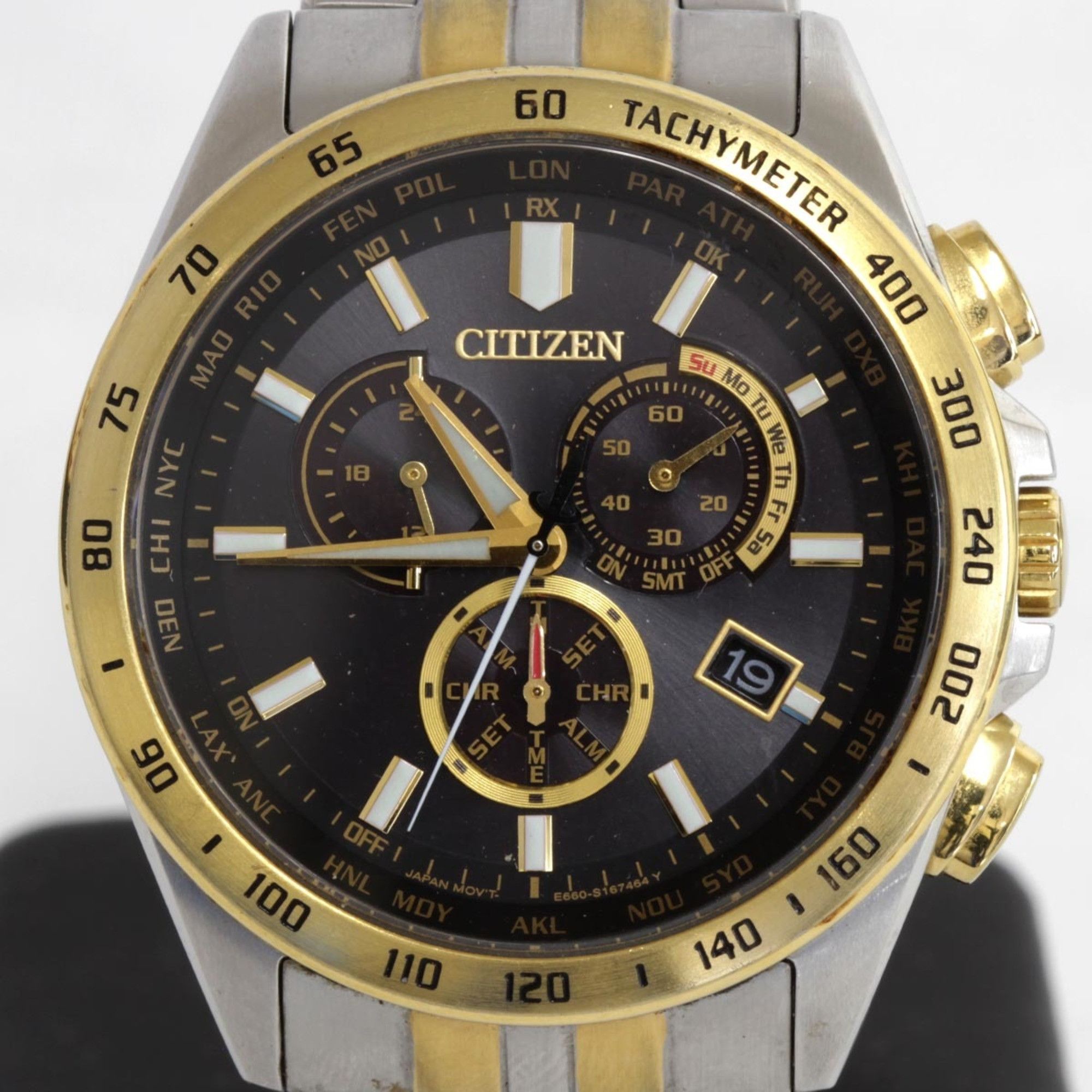 image of Citizen Radio Control Eco Drive E660-S122244 Watch Ladies in Black, Women's