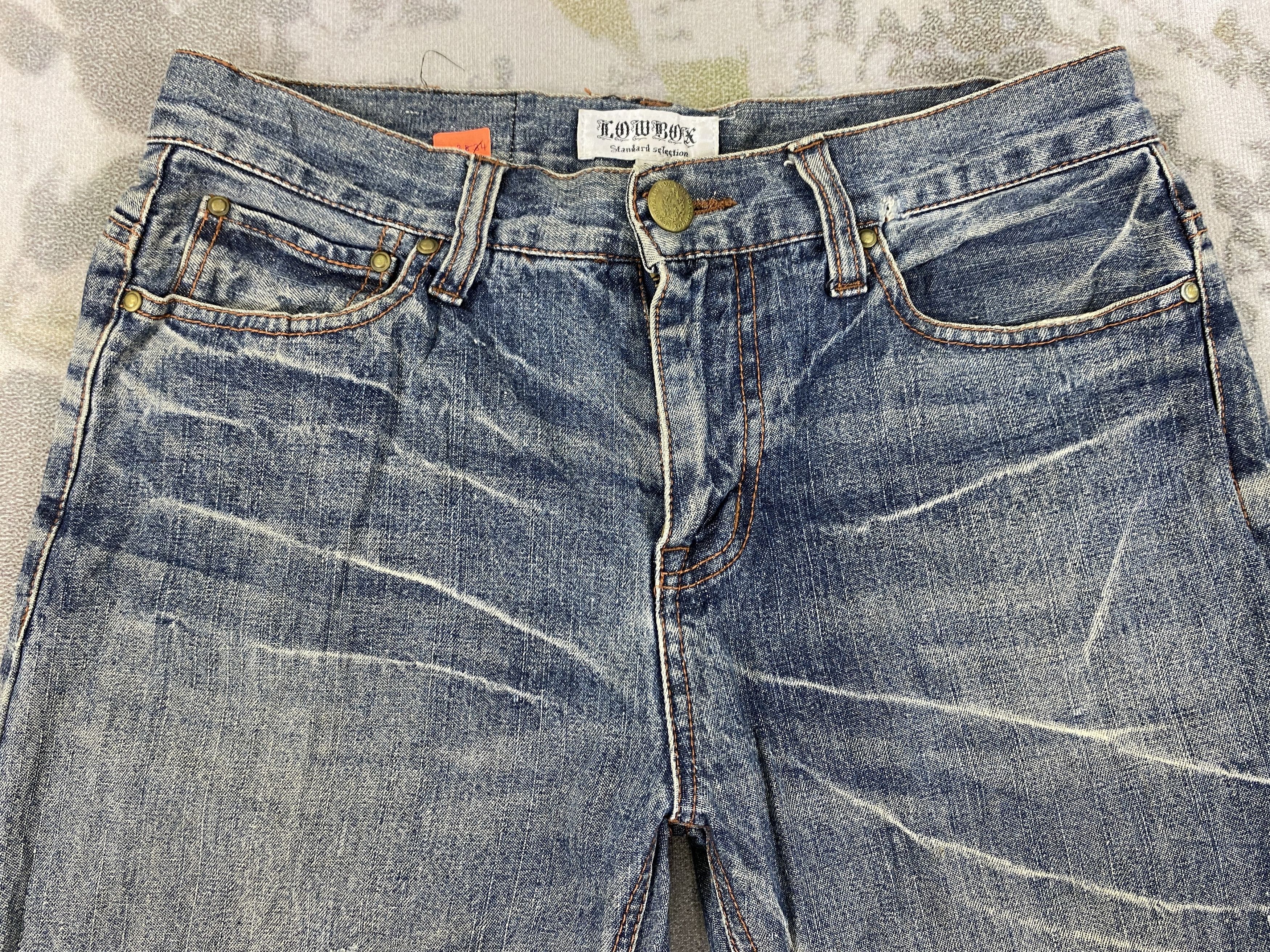 If Six Was Nine Distressed Blue Low Box Jeans 30x31.5 Denim- JN3834 Size US 30 / EU 46 - 3 Thumbnail