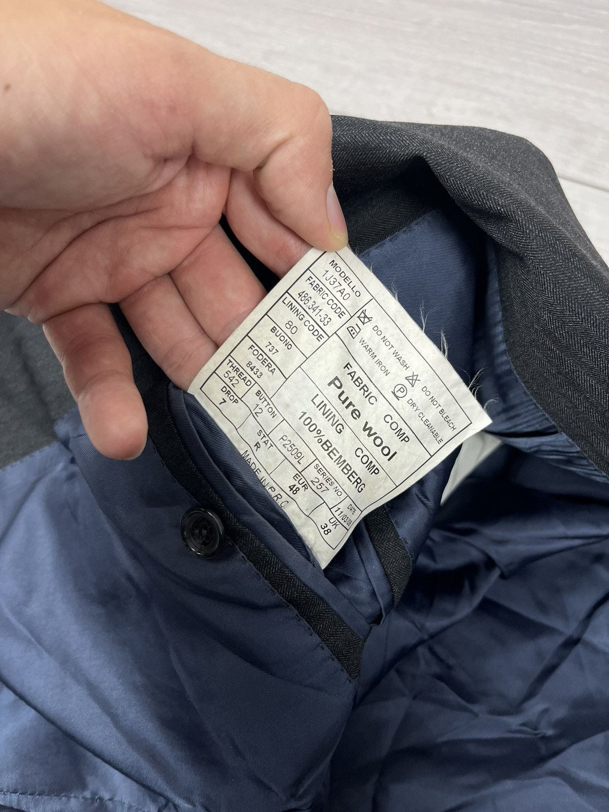 Suitsupply Suitsupply Grey Wool Two Buttons Blazer Jacket Size 44R - 9 Thumbnail