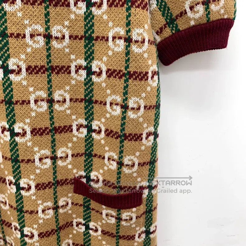 Gucci Gucci Colour block logo jacquard full print wool round nec Size M / US 6-8 / IT 42-44 - 4 Thumbnail