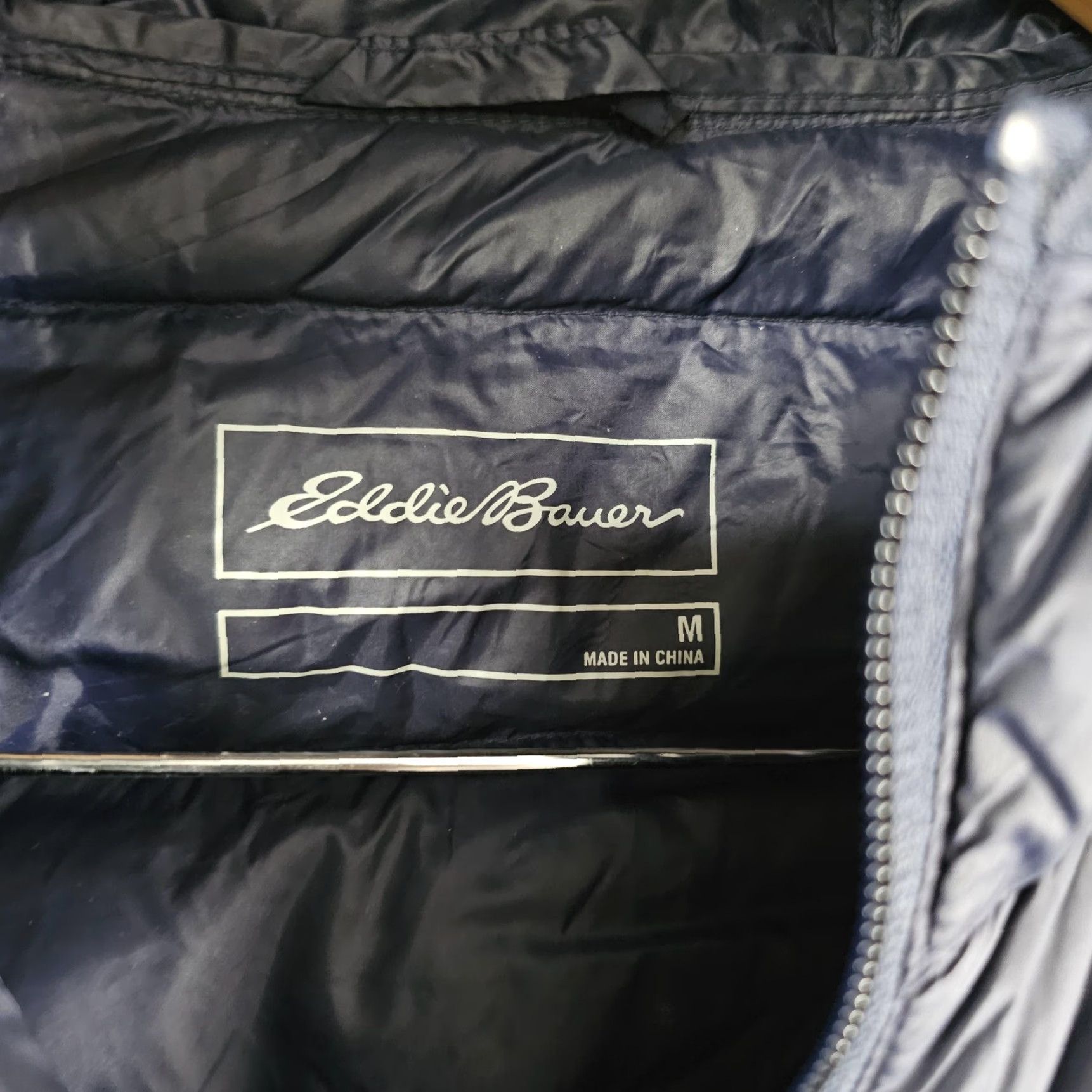 Eddie Bauer Eddie Bauer Jacket Mens M Blue Gray EB650 Down Hooded Puffer Full Zip Size US M / EU 48-50 / 2 - 3 Thumbnail