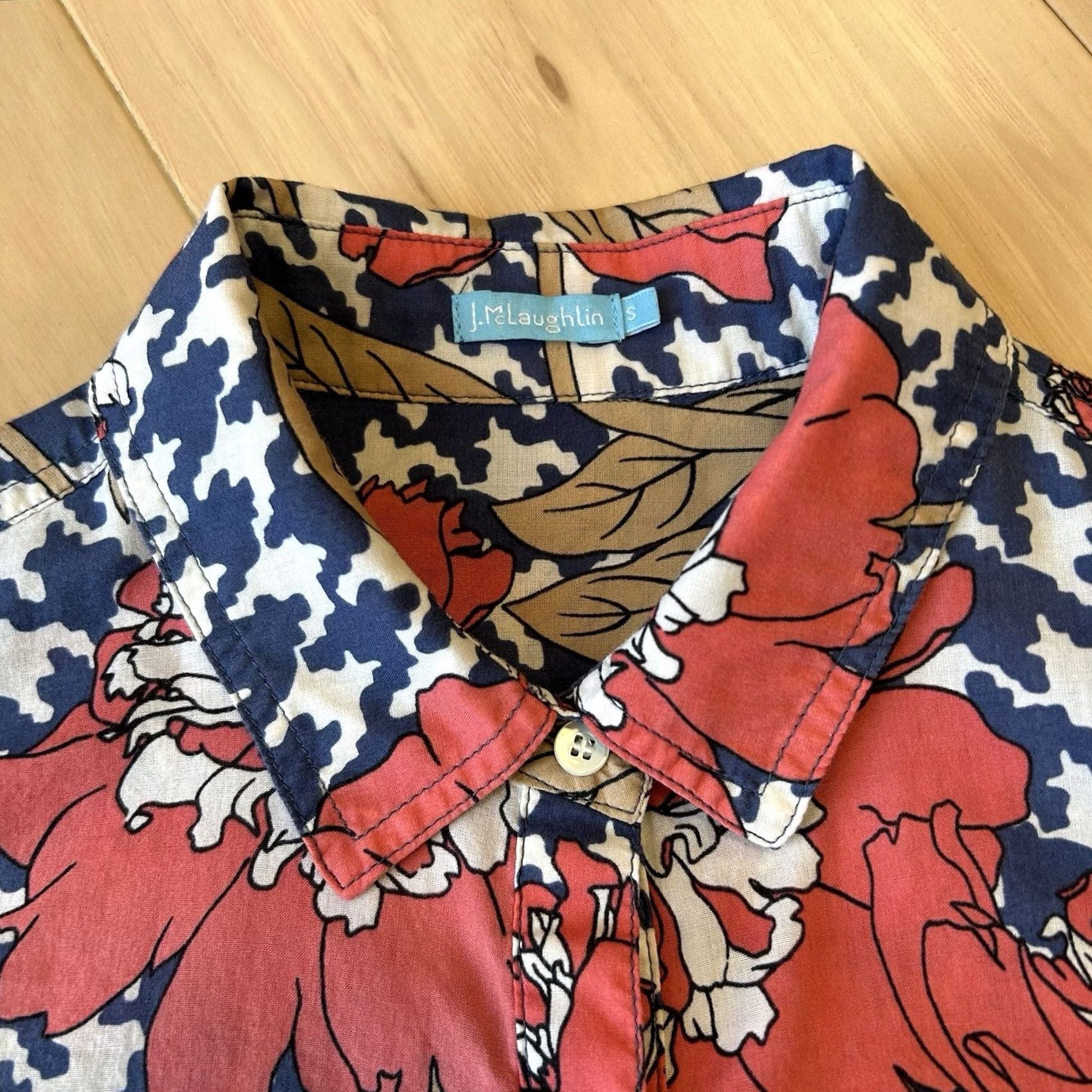 J.McLaughlin J McLaughlin Floral Blouse Button Up Long Sleeve Women's Small Size S / US 4 / IT 40 - 3 Thumbnail