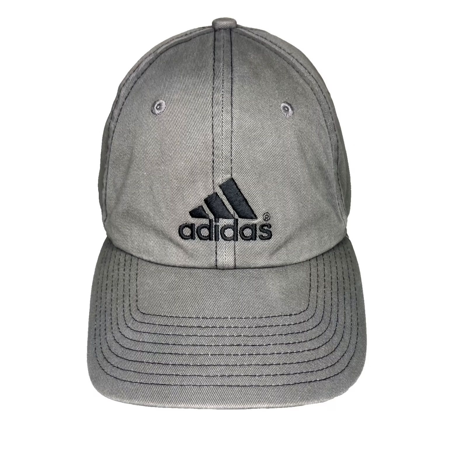 Adidas VINTAGE Adidas Hat Cap Gray Strapback OSFM Embroidered Logo Baseball Cap Men One Size Floyd? Size ONE SIZE - 2 Thumbnail