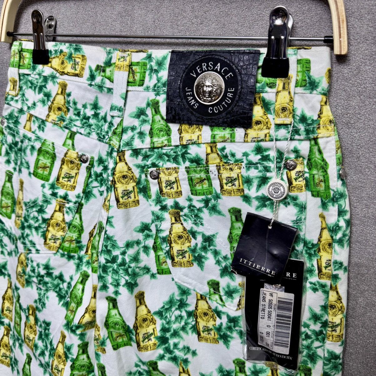 Versace × Versace Jeans Couture With Tag 1990s Versace Jeans Couture Perfume Bottle Print Size 28" / US 6 / IT 42 - 3 Thumbnail