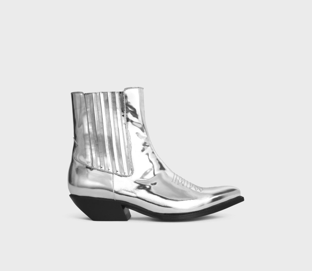 CELINE WESTERN ZIPPED BOOTS IN SUEDE CALFSKIN - HAVANA | CELINE