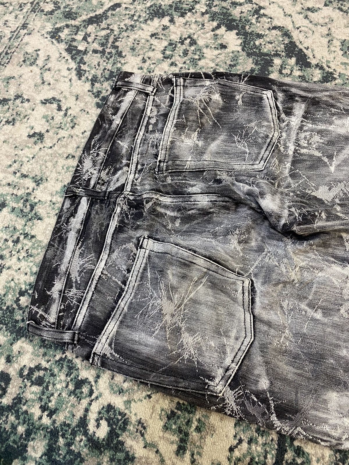 If Six Was Nine EDGE Rupert Spider Web Distressed Flare Denim Pant Size US 29 - 19 Thumbnail