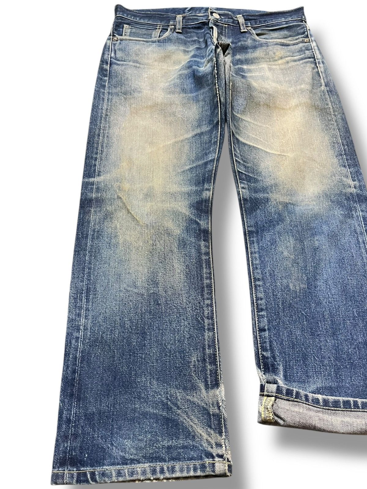 Uniqlo Vintage UJ Mudwash selvedge Grunge Denim Size US 33 - 3 Thumbnail