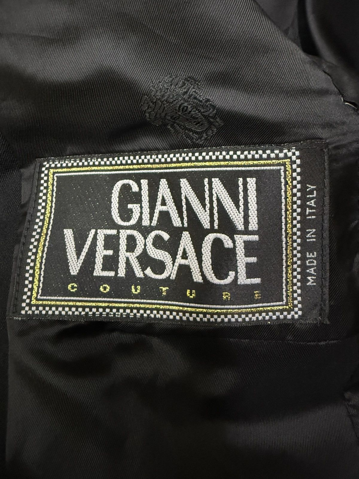 Versace Vintage 90s Gianni Versace Couture Minimalist Blazer Size XS / US 0-2 / IT 36-38 - 10 Thumbnail