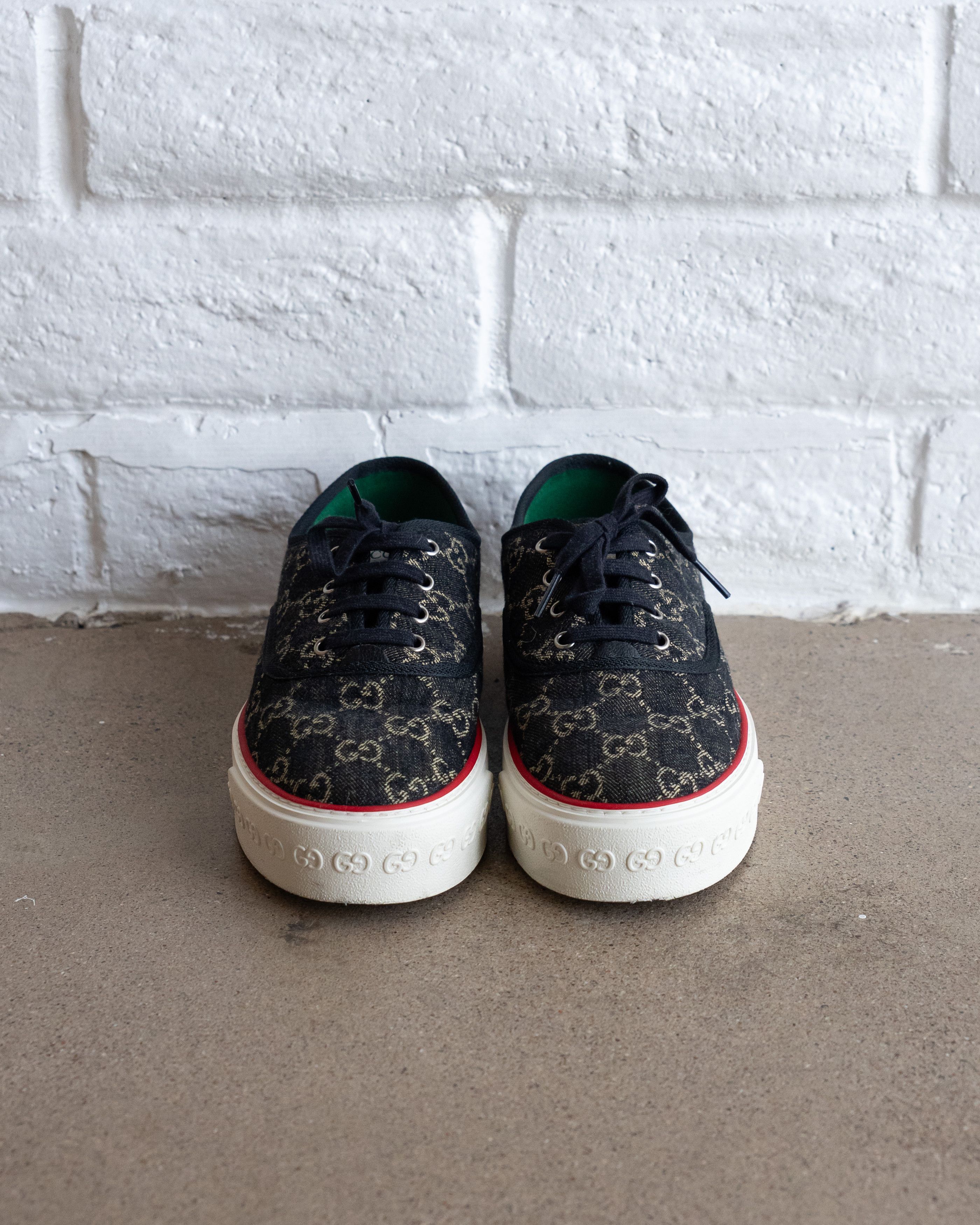 Gucci Gucci Tennis 1977 Sneaker Canvas GG Monogram Black Denim 9.5 Size US 9.5 / EU 42-43 - 2 Thumbnail