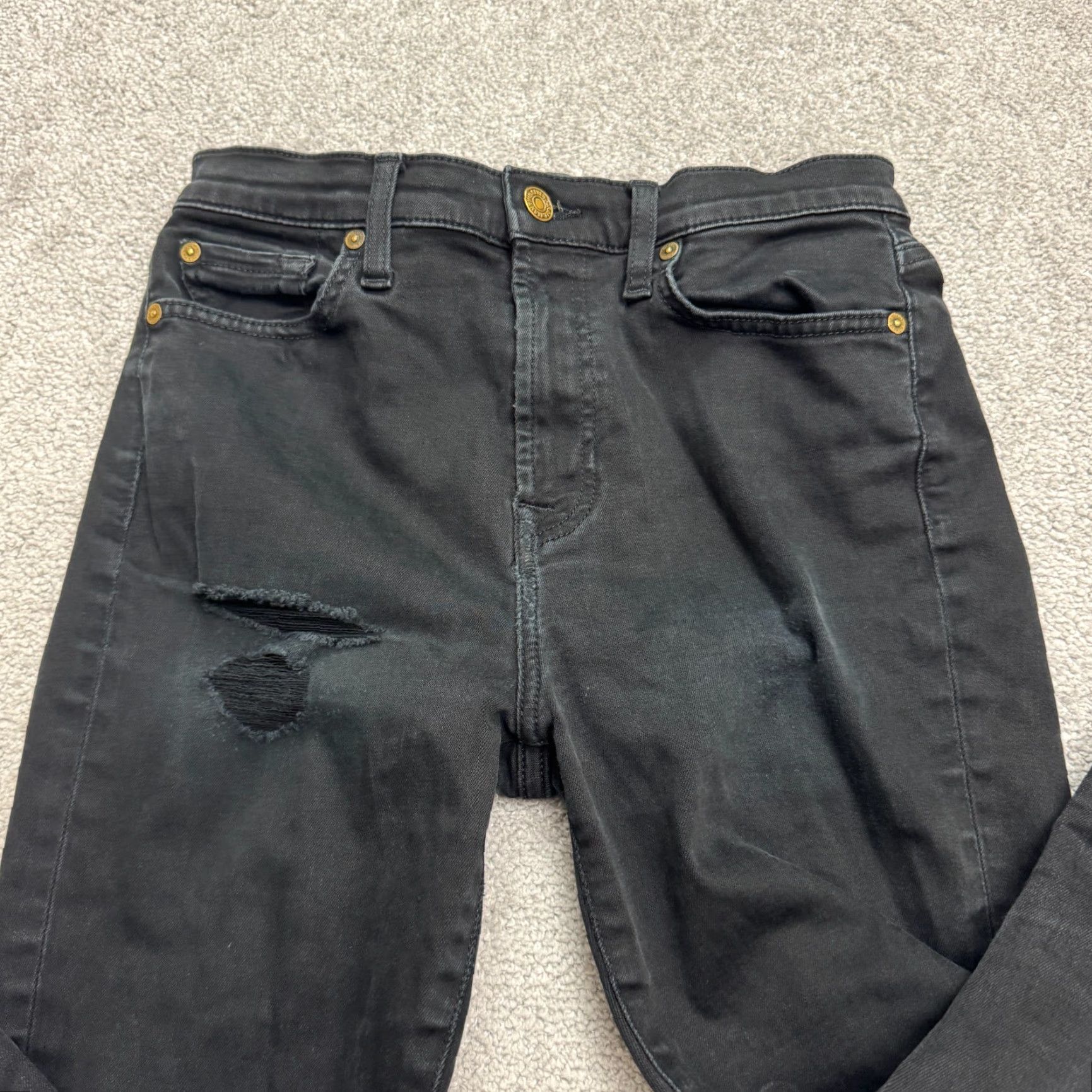 7 For All Mankind 7 For All Mankind Gwenevere High Waist Skinny Jeans Women's 26 Black Denim Size 26" / US 2 / IT 38 - 5 Thumbnail