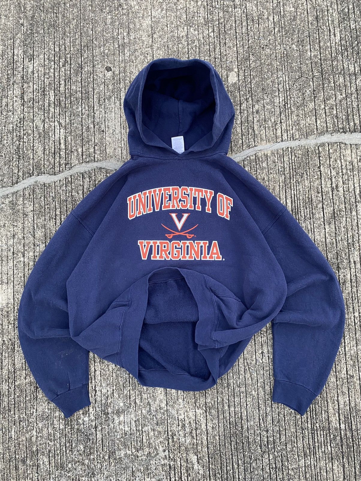 Jerzees Vintage “VIRGINIA” Faded JERZEES Hoodie Size US XL / EU 56 / 4 - 4 Thumbnail