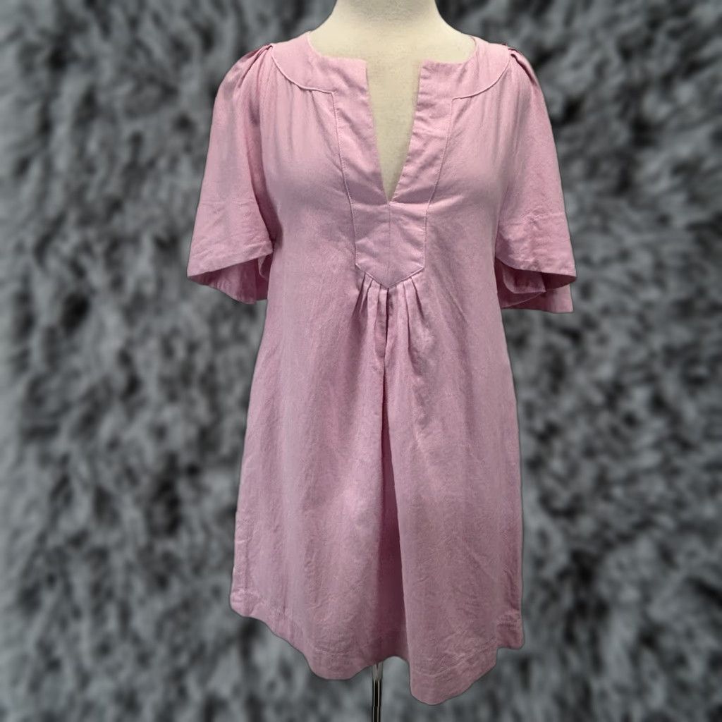 Vintage VINTAGE Pomander Place Finley Mini Dress XS Pink Cotton A-Line Flutter Sleeve Party/Cocktail Womens Size XS / US 0-2 / IT 36-38 - 1 Thumbnail