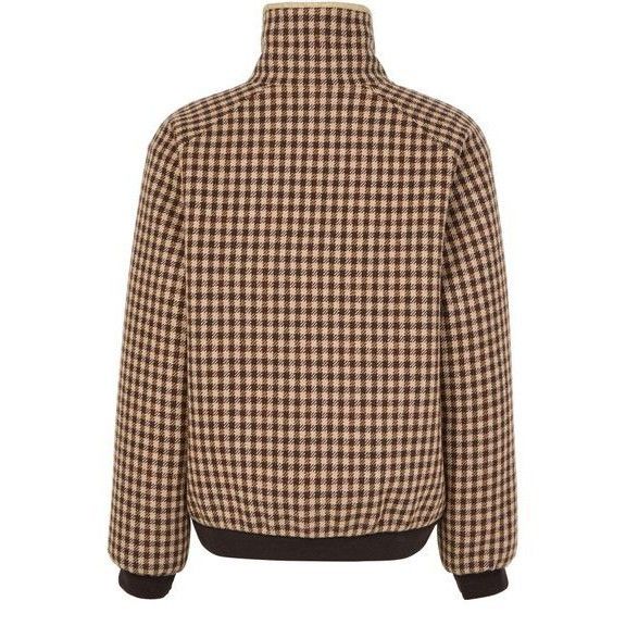 Miu Miu MIU MIU Checked Blouson Brown Wool Jacket New & Authentic (W Size S / US 4 / IT 40 - 2 Thumbnail