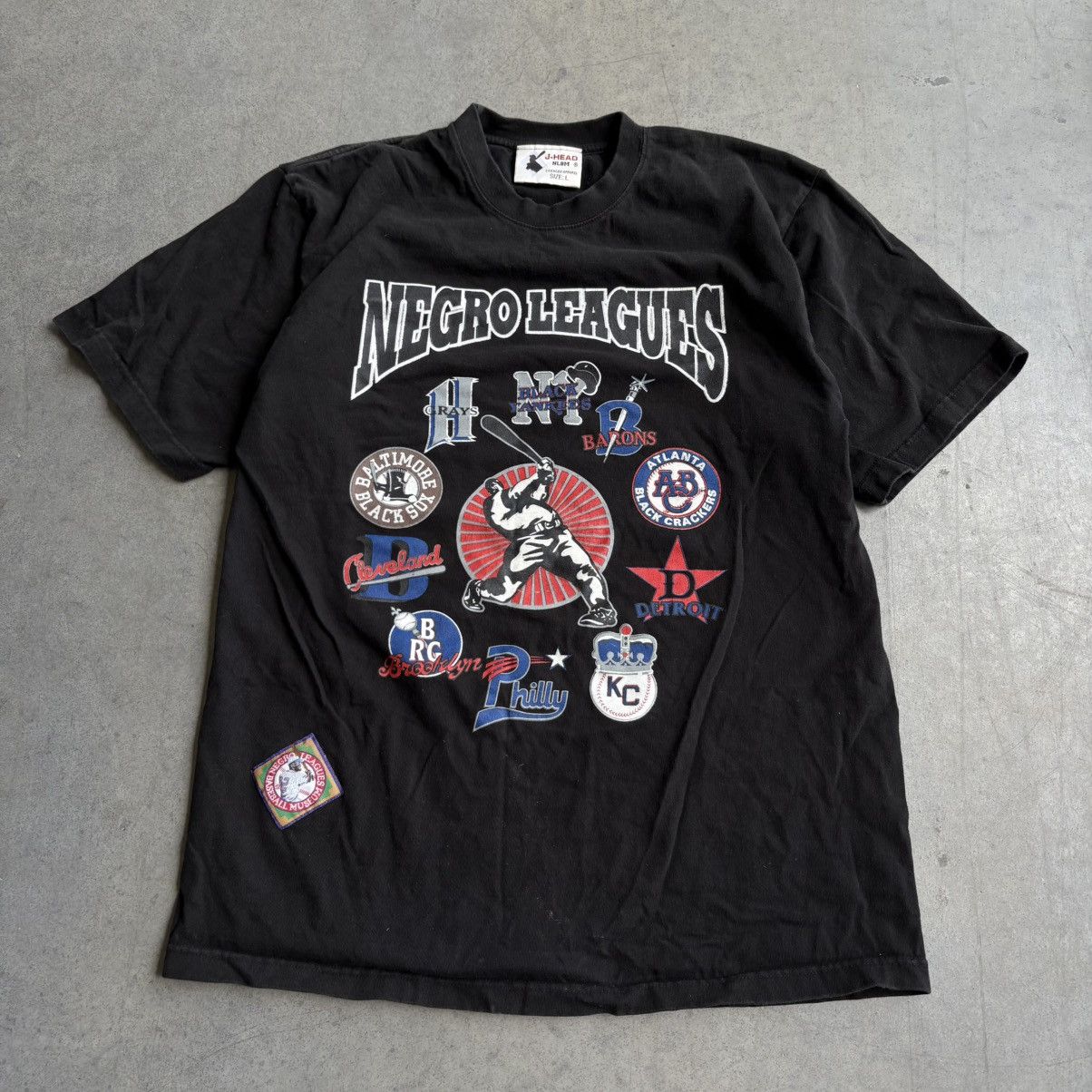 Authentic Negro Leagues × MLB × Vintage Vintage 90's Negro League Baseball Logos Tee Yankees Large Size US XL / EU 56 / 4 - 3 Thumbnail