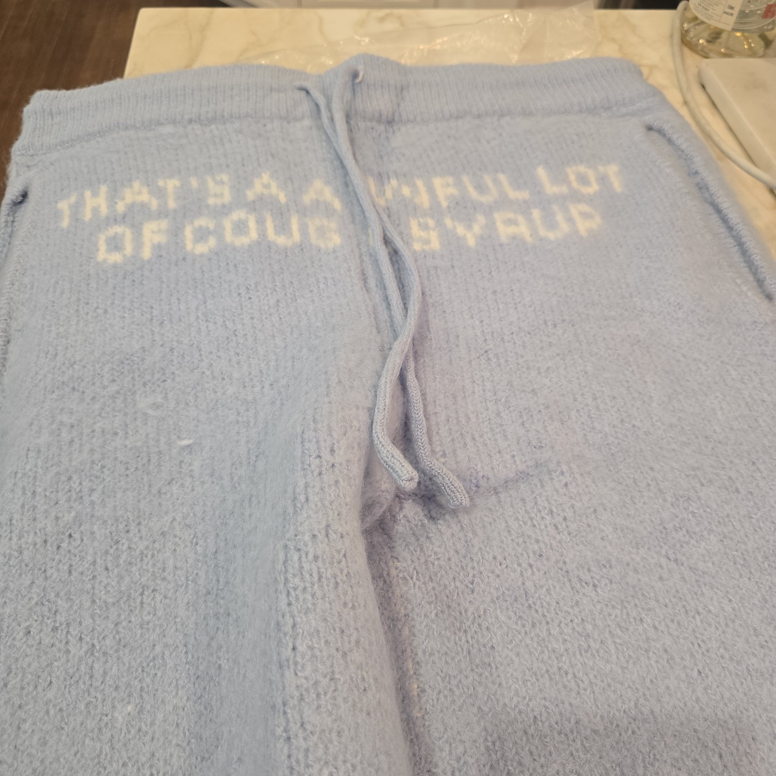 Awful Lot of Cough Syrup AWFUL LOT OF COUGH SYRUP LT BLUE MOHAIR PANT XL reg $250 Size US 36 / EU 52 - 5 Thumbnail