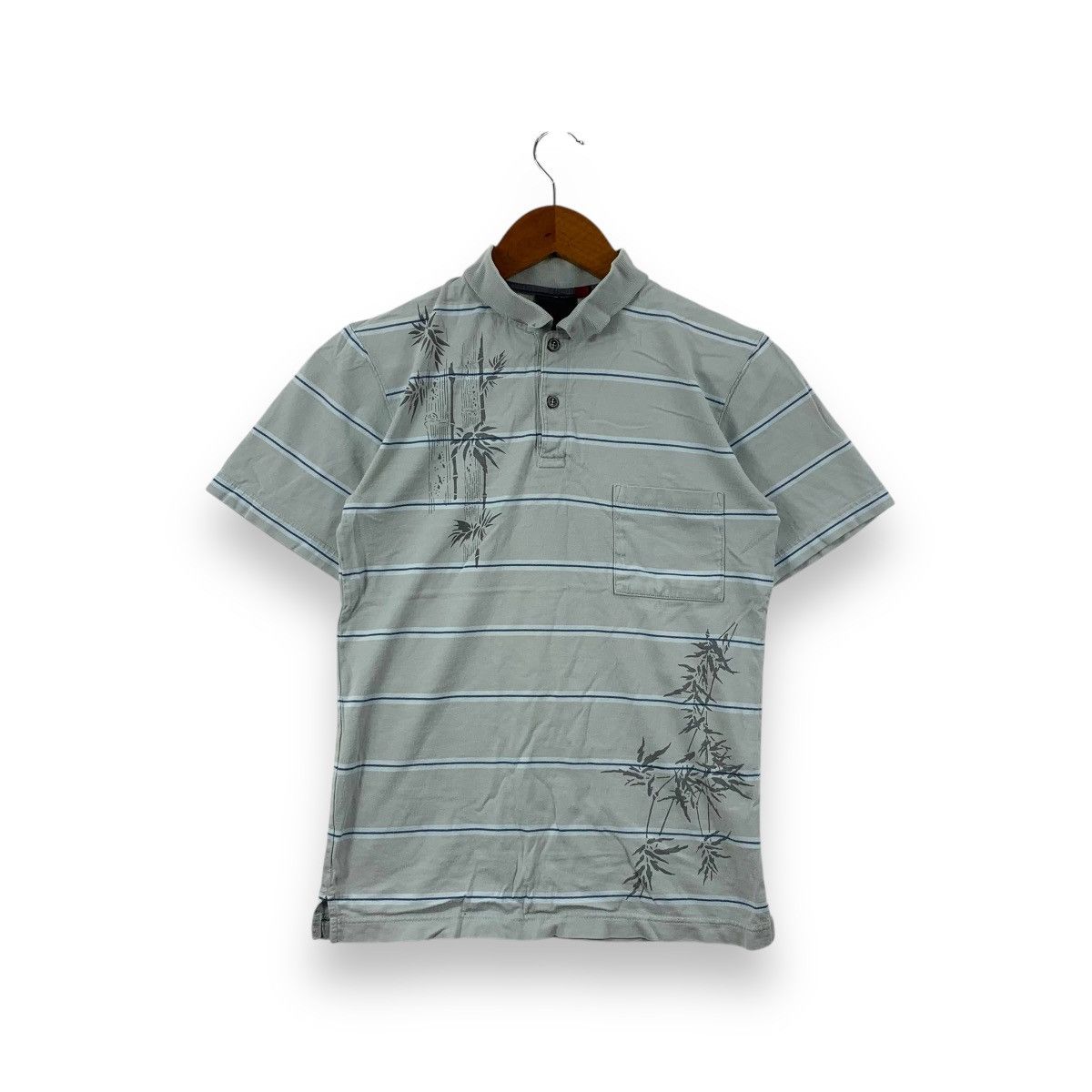 Japanese Brand Vintage JAPANESE TRADITIONAL EDGE Bamboo Polo Tee Shirt Size US S / EU 44-46 / 1 - 1 Thumbnail