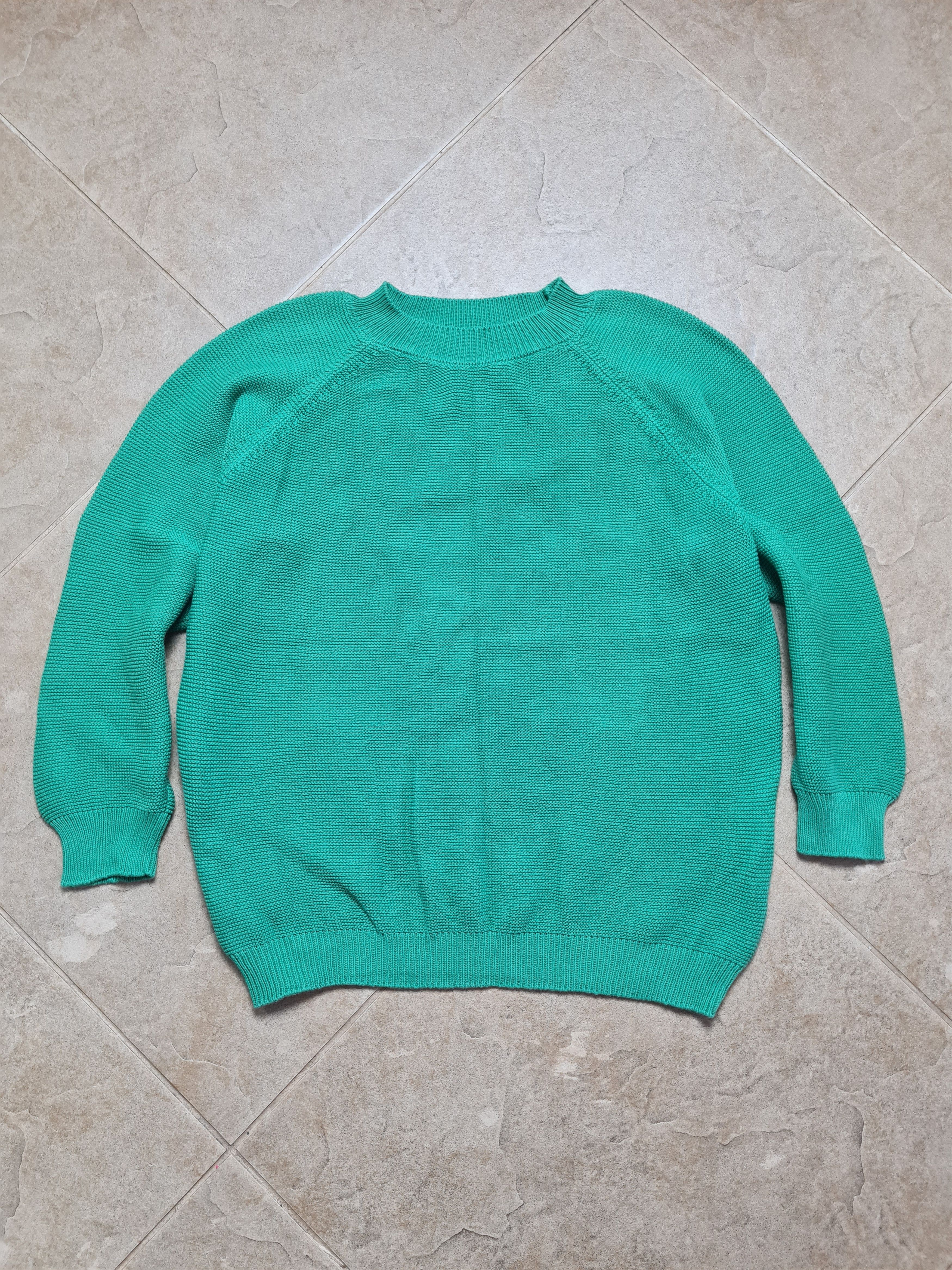 Max Mara WEEKEND MAX MARA Relaxed Fit Green Knit Crew-Neck Sweater Size M / US 6-8 / IT 42-44 - 3 Thumbnail