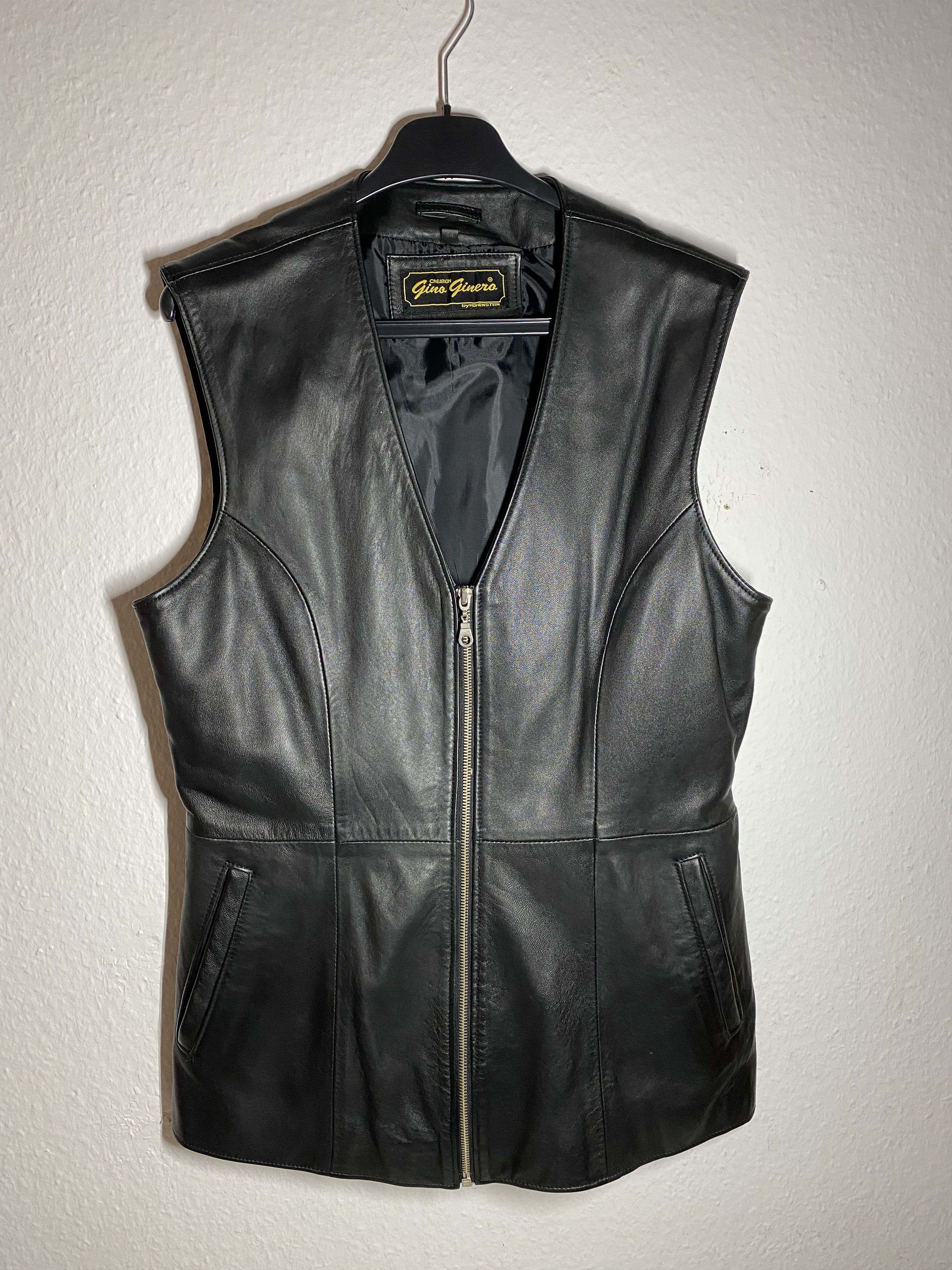 Vintage Gino Ginero Leather Waistcoat XL Size US XL / EU 56 / 4 - 1 Thumbnail