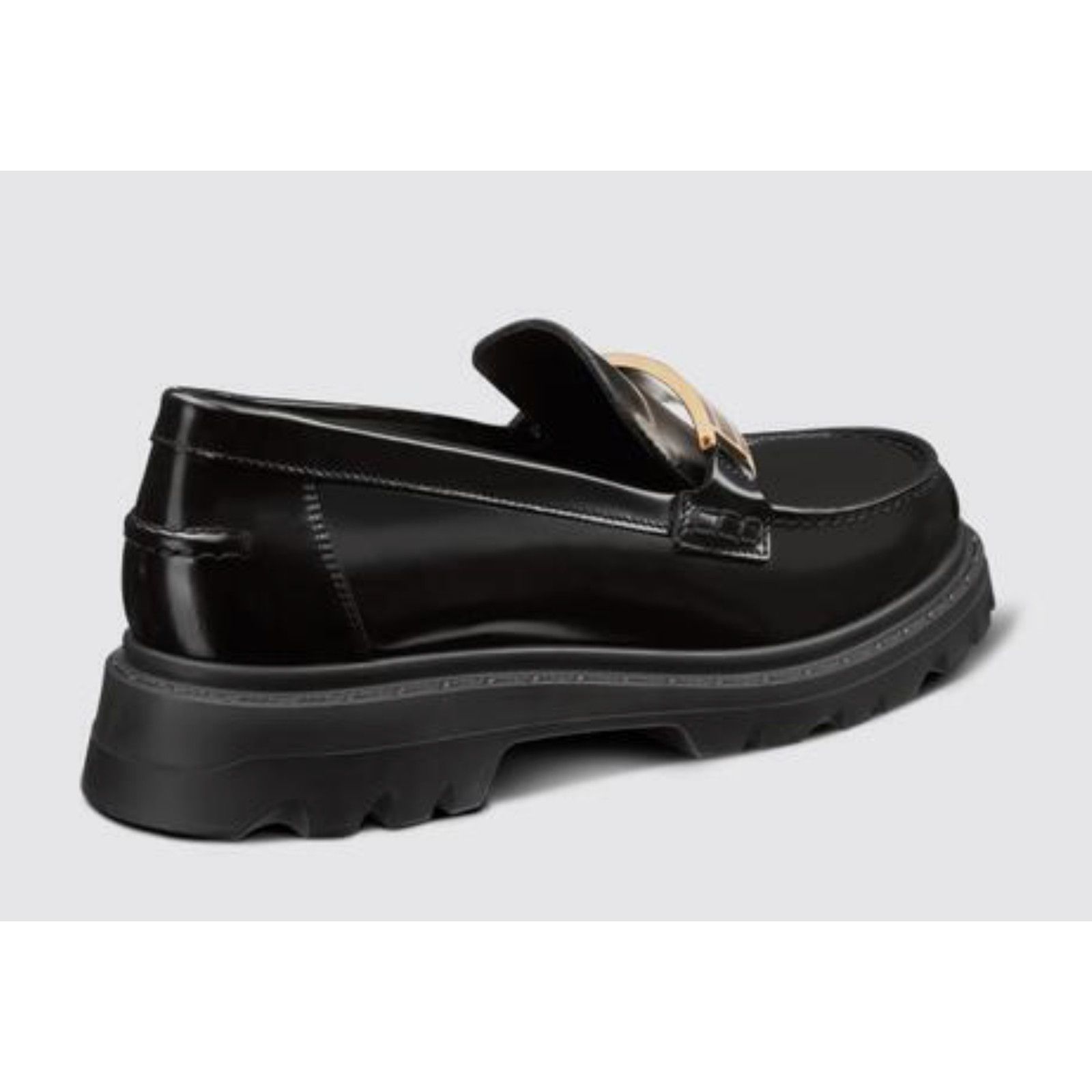 Dior Dior Code Black Brushed Calfskin Leather Gold Logo Loafer Size US 7.5 / IT 37.5 - 15 Thumbnail