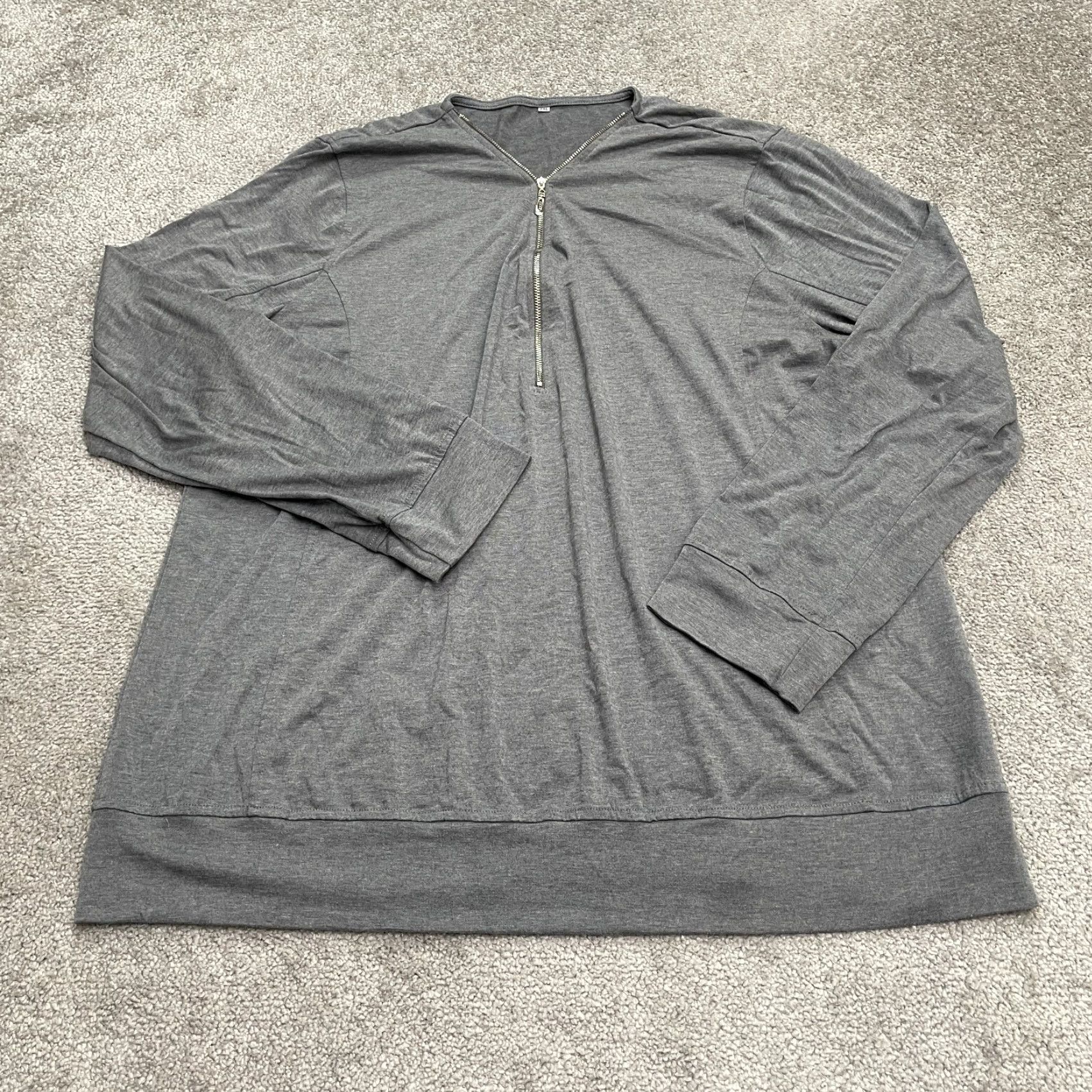 Vintage Unbranded Sweatshirt Jacket Womens 3XL Gray Zip Pullover Size XXL / US 16-18 / IT 52-54 - 2 Thumbnail