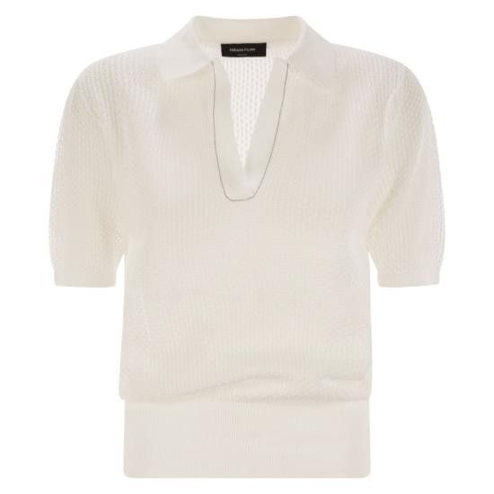 Fabiana Filippi FABIANA FILIPPI Women Sweater MAD275F486 WHITE Size M / US 6-8 / IT 42-44 - 1 Thumbnail