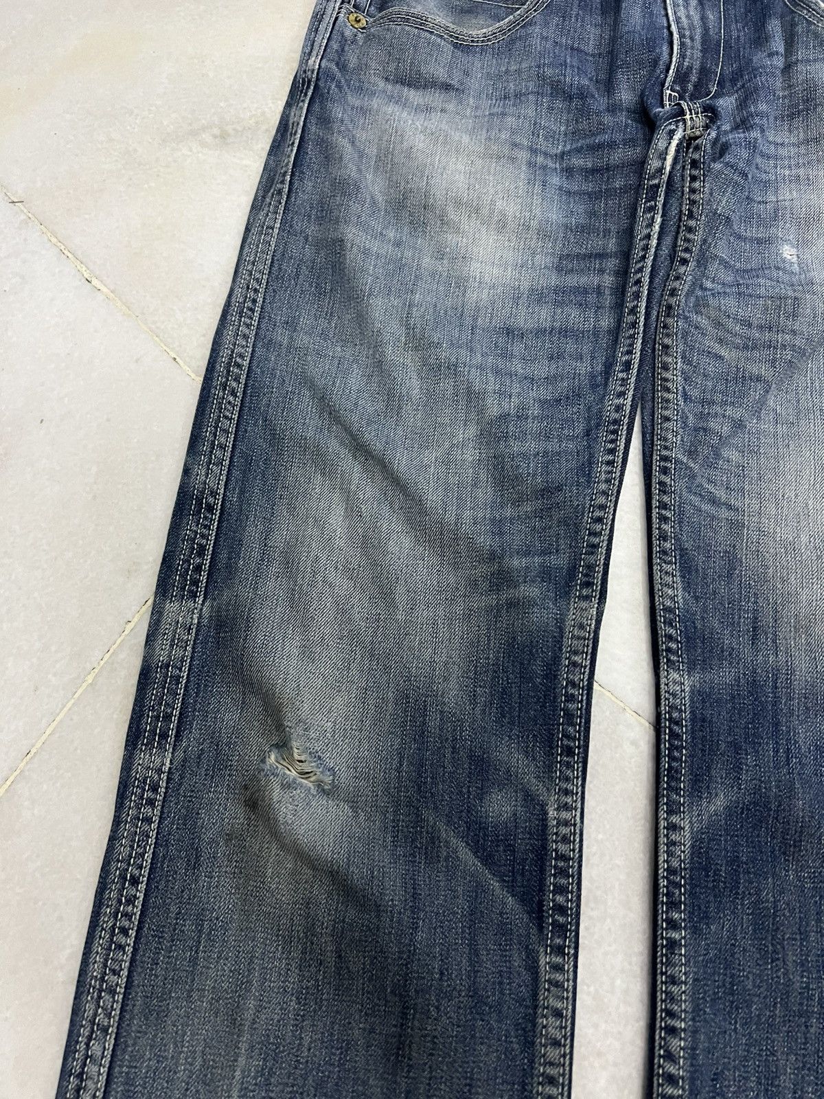 Levi's × Levi's Vintage Clothing 💥Vintage Levis 504 Distressed Mud Wash Jean Size US 32 / EU 48 - 6 Thumbnail